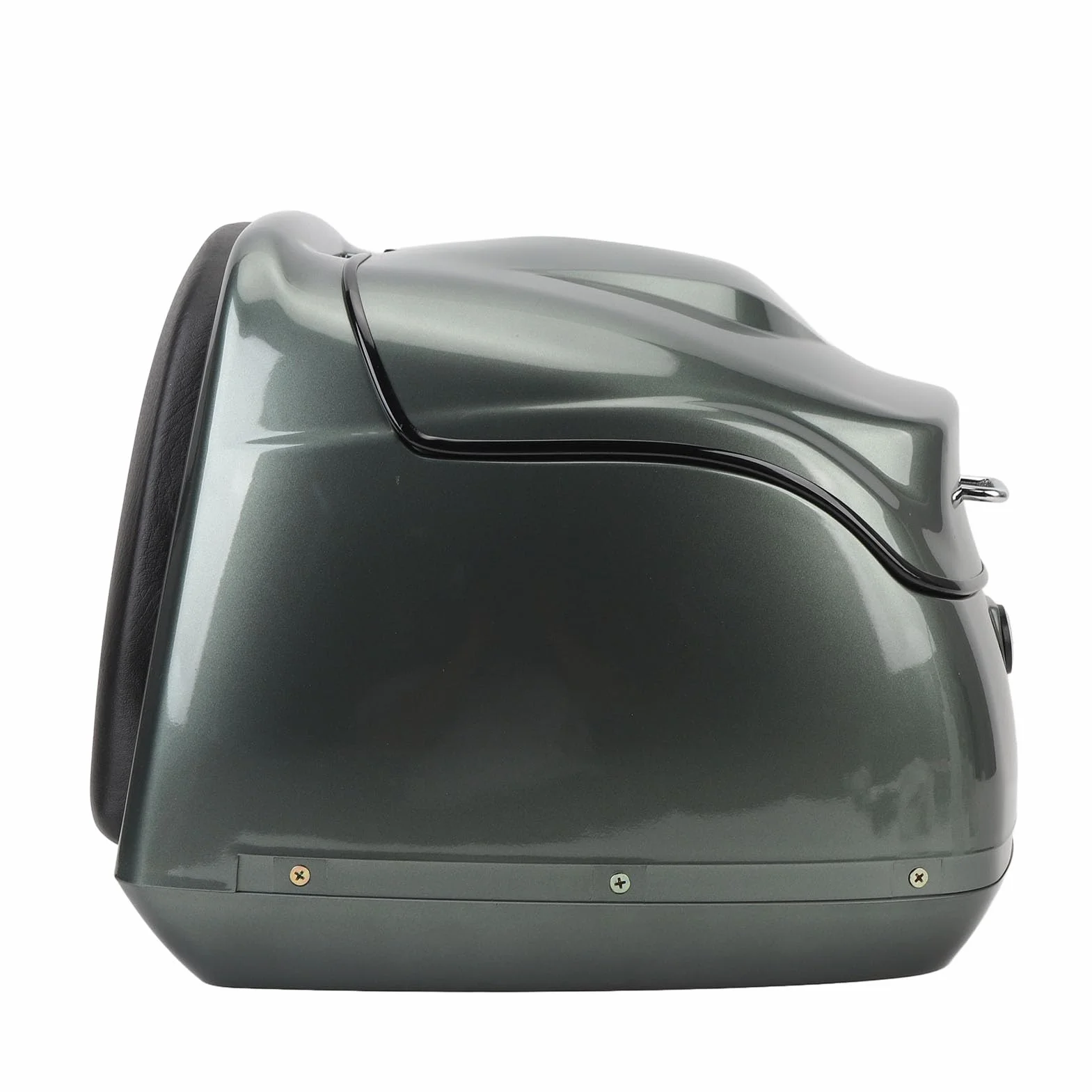 38L Retro Motorcycle Tail Box, Wodoodporne Bagażnik Górny, łatwa Instalacja dla Skuterów Motocyklowych o Silnej Zdolności Adaptacyjnej, Materiału ABS, Blokadzie Kluczy (Ti)
