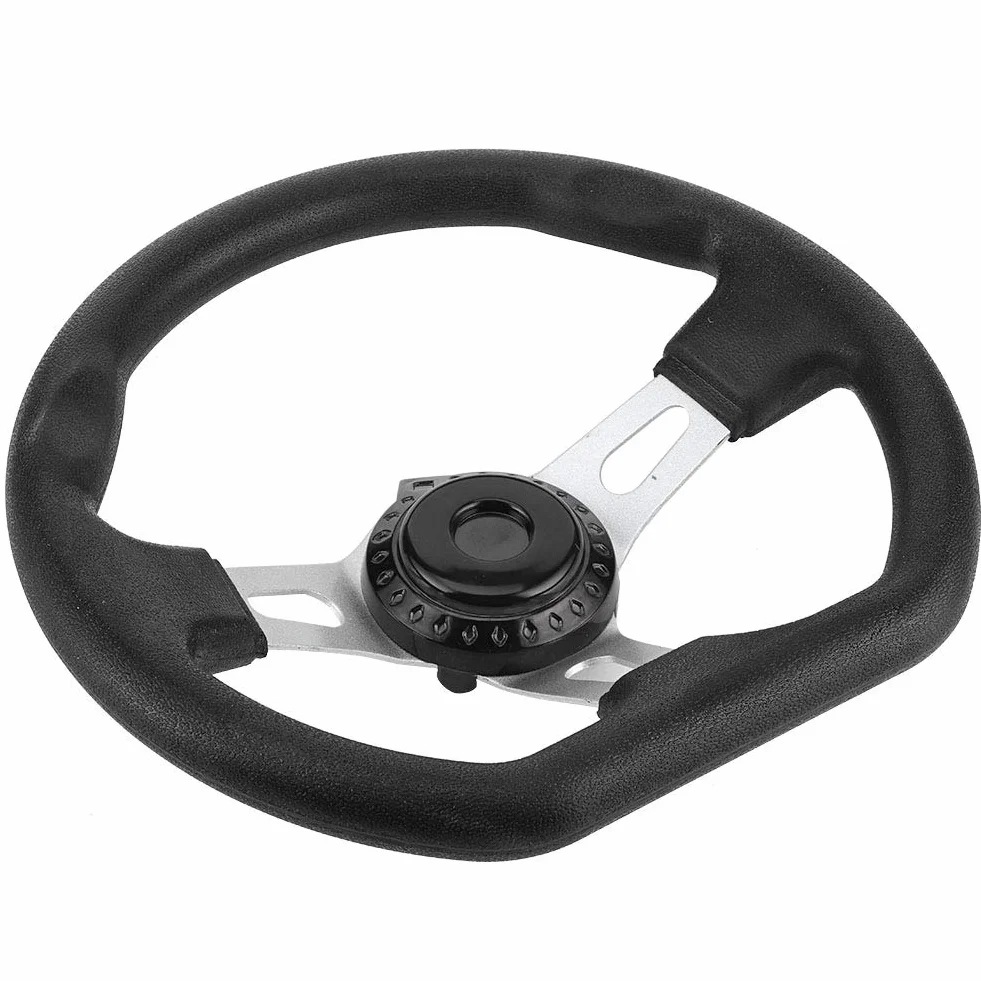 Kierownica 10,63 cala - ergonomiczna kierownica UTV, ze stopu aluminium ABS, wygodna wtyczka, łatwa instalacja, do wózka wyścigowego GO Kart