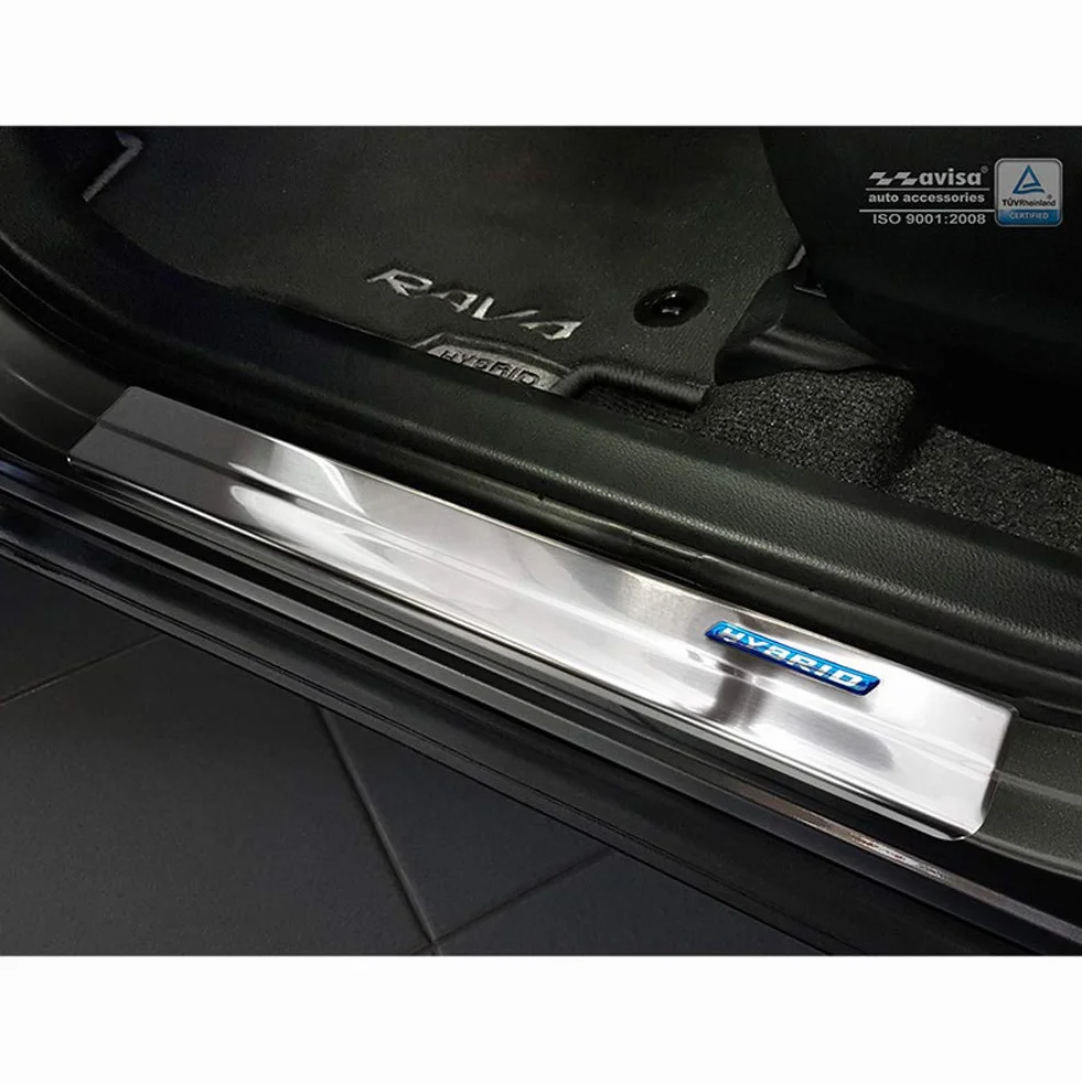 Avisa 2/23007 INOX ochraniacze progów drzwi C-HR 2016-'Hybrid' -4-częściowy, niebieski