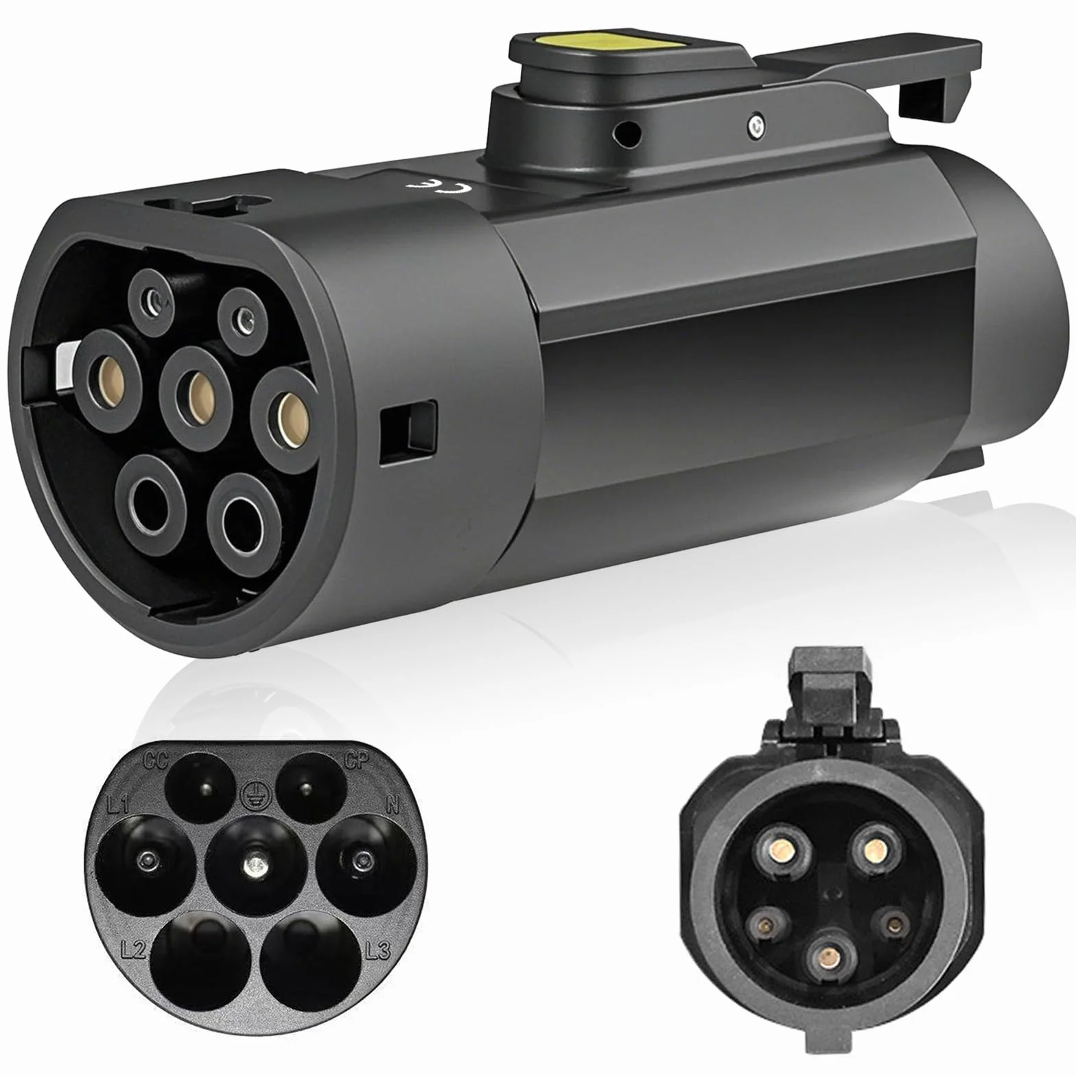 Adapter EV typu 2 do typu 1 - 32 A wysokiej jakości kabel do ładowania EV, adapter do ładowarki samochodowej, typ 2 do typu 1 EV + adapter do pojazdu elektrycznego, kabel do ładowania, ładowarka