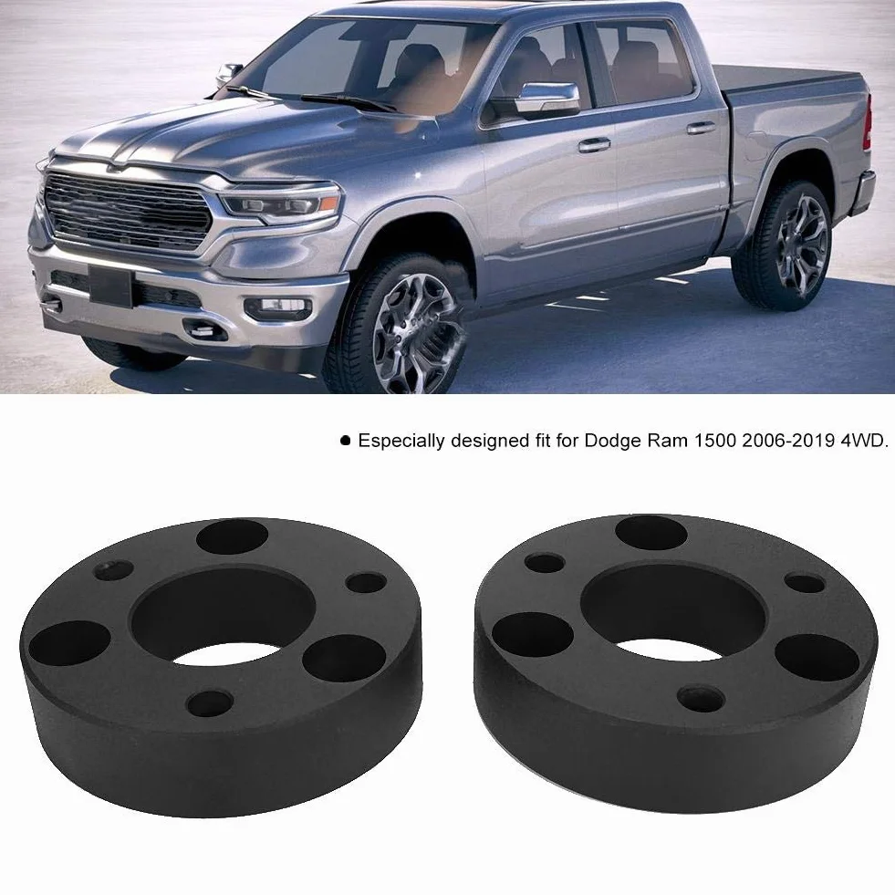 Dodge Ram Leveling Kit--2Pcs Front Leveling Lift Kit, 2 Zoll Car Aluminium Front Leveling Lift Kit Passend Für Ram 1500 2006-2019 4Wd