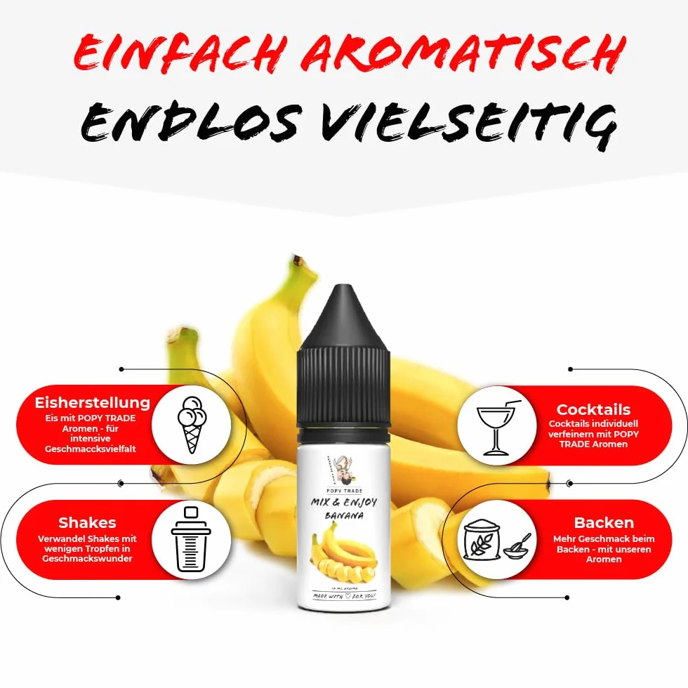 POPY TRADE Overdosed Aroma 10 ml Banana do atomizerów wytwornic mgły dyfuzorów