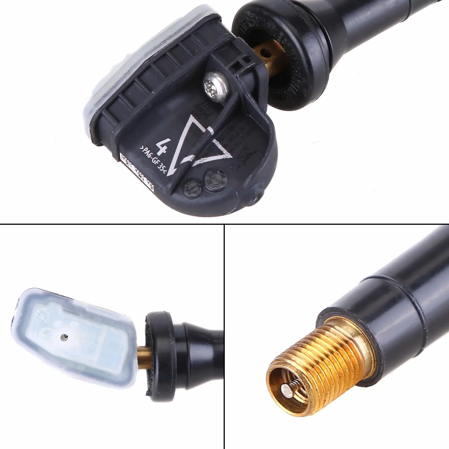BYNYXI 4 szt. RDKS TPMS czujnik ciśnienia w oponach 2036804 do Ford S-Max Edge Fiesta Mondeo Mustang 2318453 5291383 system kontroli ciśnienia w oponach zawór metalowy czujnik TPMS