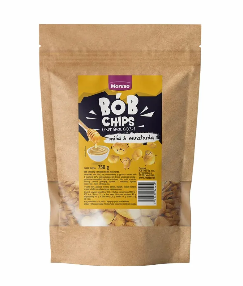 BÓB CHIPS o smaku miodu i musztardy 750g Moreso