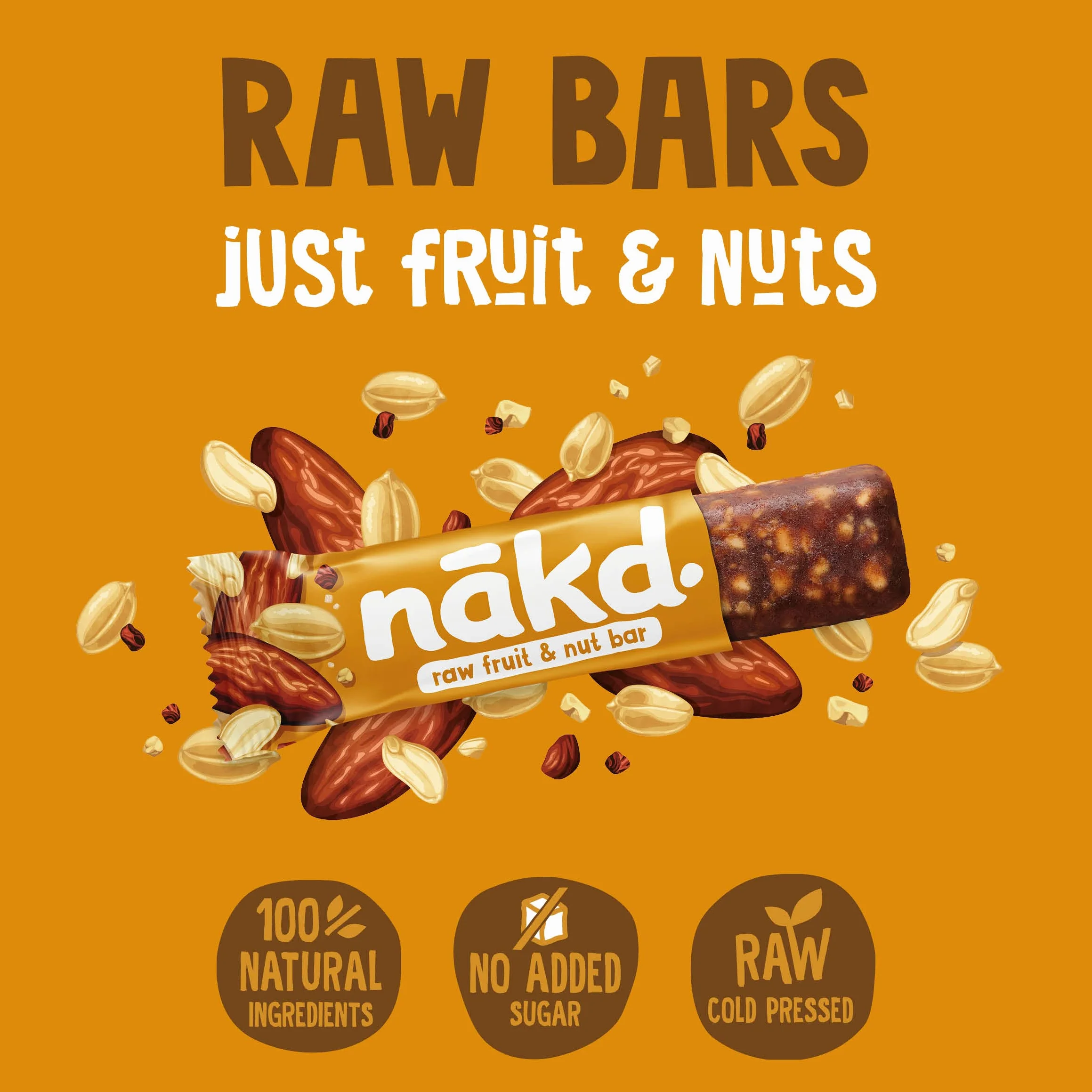 Peanut Delight naturalne batoniki owocowe i orzechowe, wegańskie batoniki – bez glutenu – naturalna przekąska, 35 g (18 w opakowaniu)