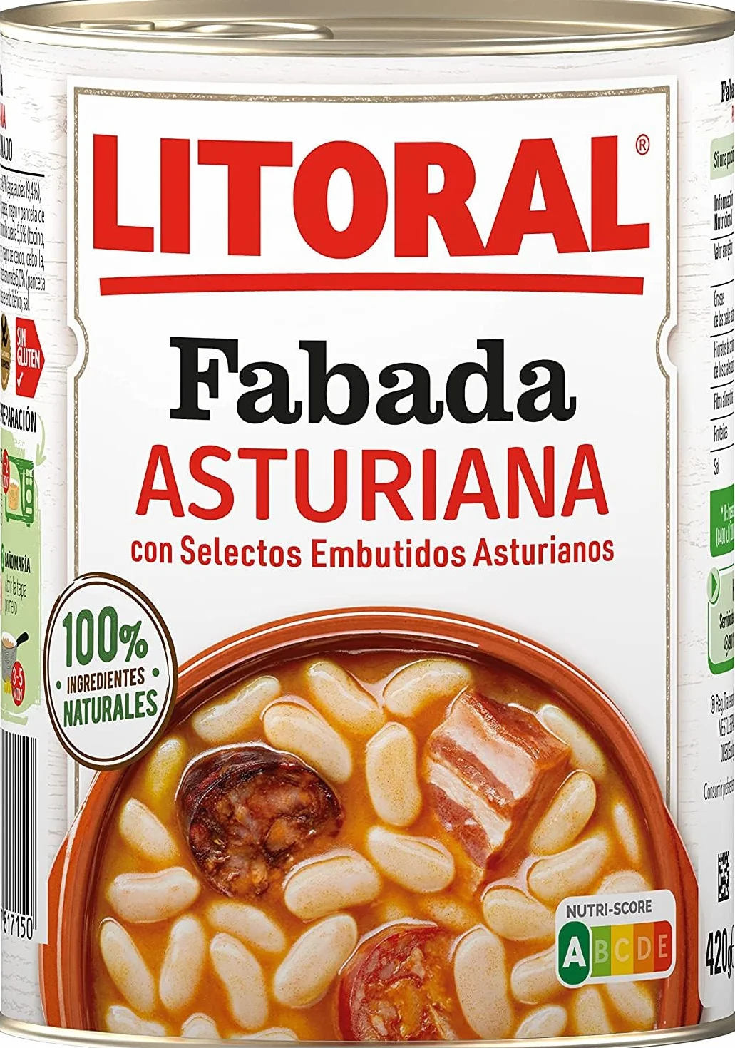 6 x 435 g Litoral Fabada Asturiana, 100% naturalny