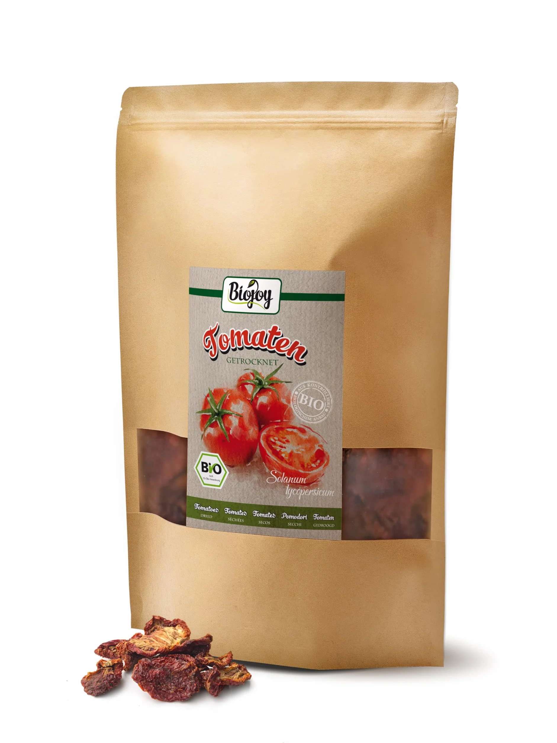 Biojoy BIO-Suszone Pomidory, bez oleju, z 7% Soli kamiennej (1 kg)
