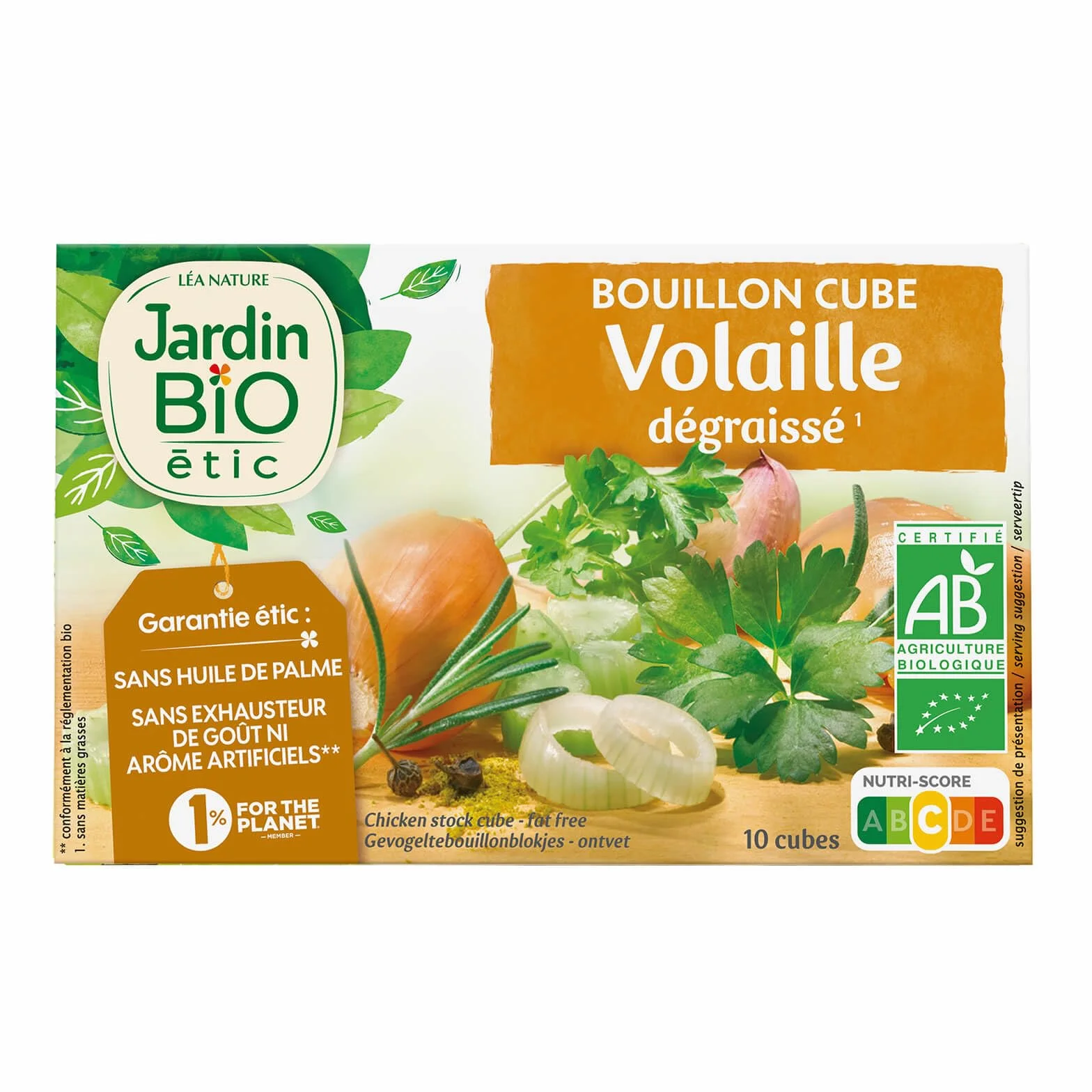 Ogród Bio Bouillon Cube Volaille Dégraissé 100 g