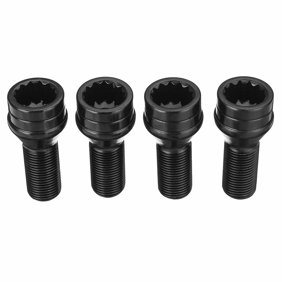 Viviance M14 x 1,25 Śruby blokujące koła Nakrętka uchwytu Czarny + Klucz do BMW Mini R54 R55 R56 R57 R58 R59 R60 F55 F56 F57 BMW 1 2 3 4 5 6 7 Series X1 3 5 6 6