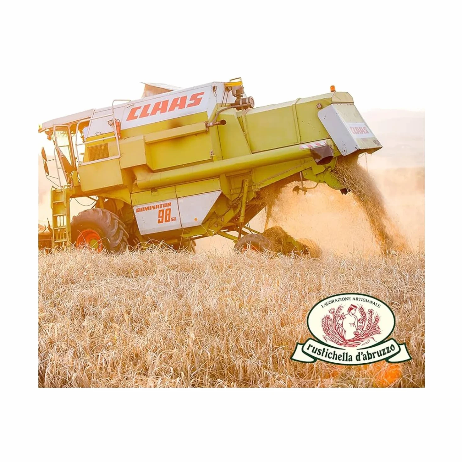 Rustichella d'Abruzzo Fusilloni Semolina z pszenicy durum | Ciasto ciągnione z brązu - 1 x 500 g | Włoski makaron ręcznie suszony powoli w niskiej temperaturze