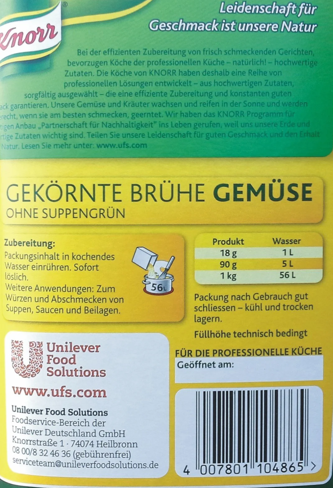 Knorr Gekörnte Brühe, 1 opakowanie (1 x 1000 g)