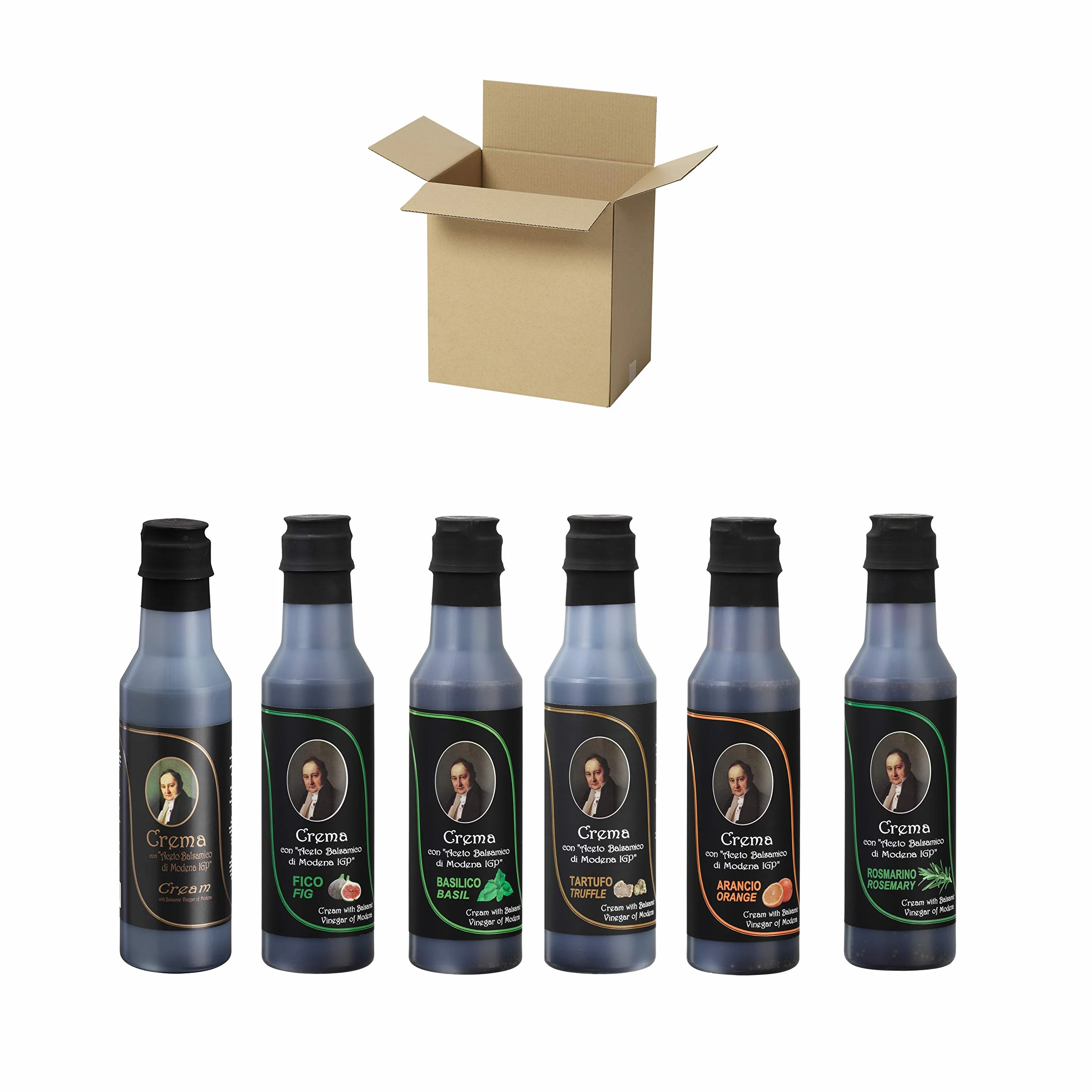 Śmietana/lukier z Ocet balsamiczny z Modeny ChOG - „Il Conte” - Różne smaki - Karton 6 szt. x 250 ml - Smak klasyczny, figa, bazylia, trufla, pomarańcza, rozmaryn