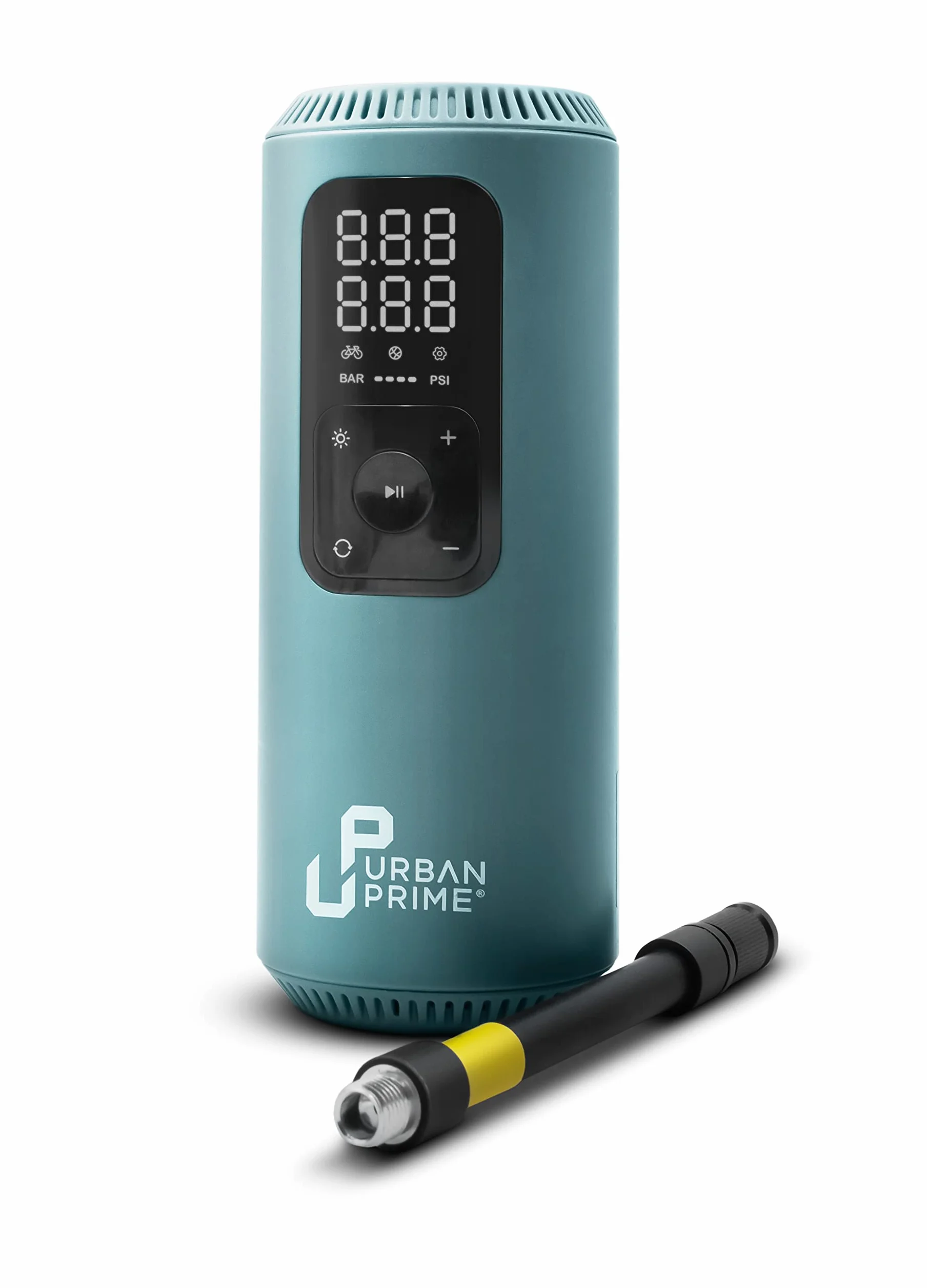 Portable Electric Air Compressor XP przenośna sprężarka do rowerów, motocykli, skuterów, piłek, z czujnikiem ciśnienia, zintegrowane światło LED, 150 PSI, 2 x 1200 mAh