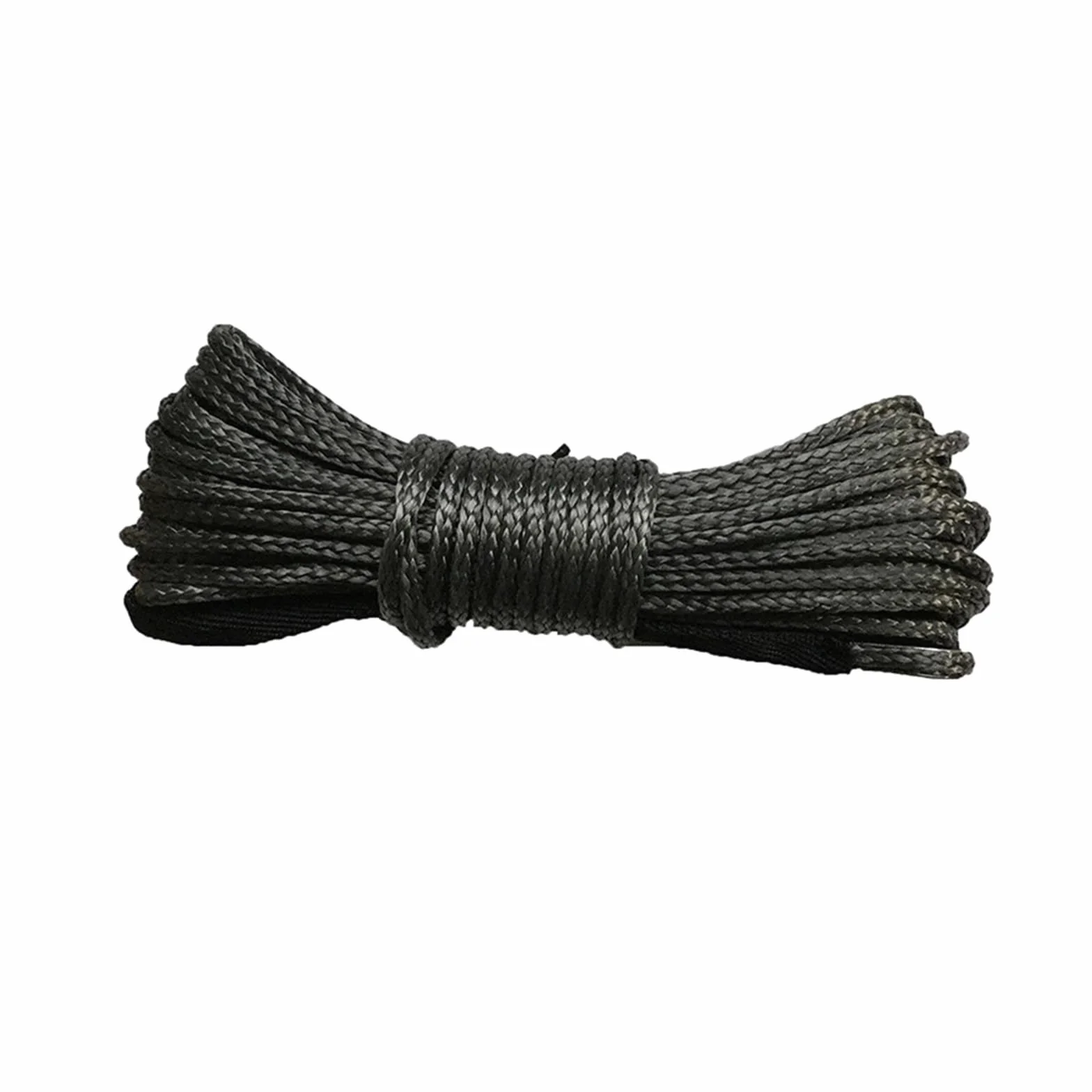 Lina wyciągarki, Syntetyczna linka wciągarki Lina kablowa 6 mm x 15 m UHMWPE 12-żyłowy kabel do odzyskiwania(Nero)