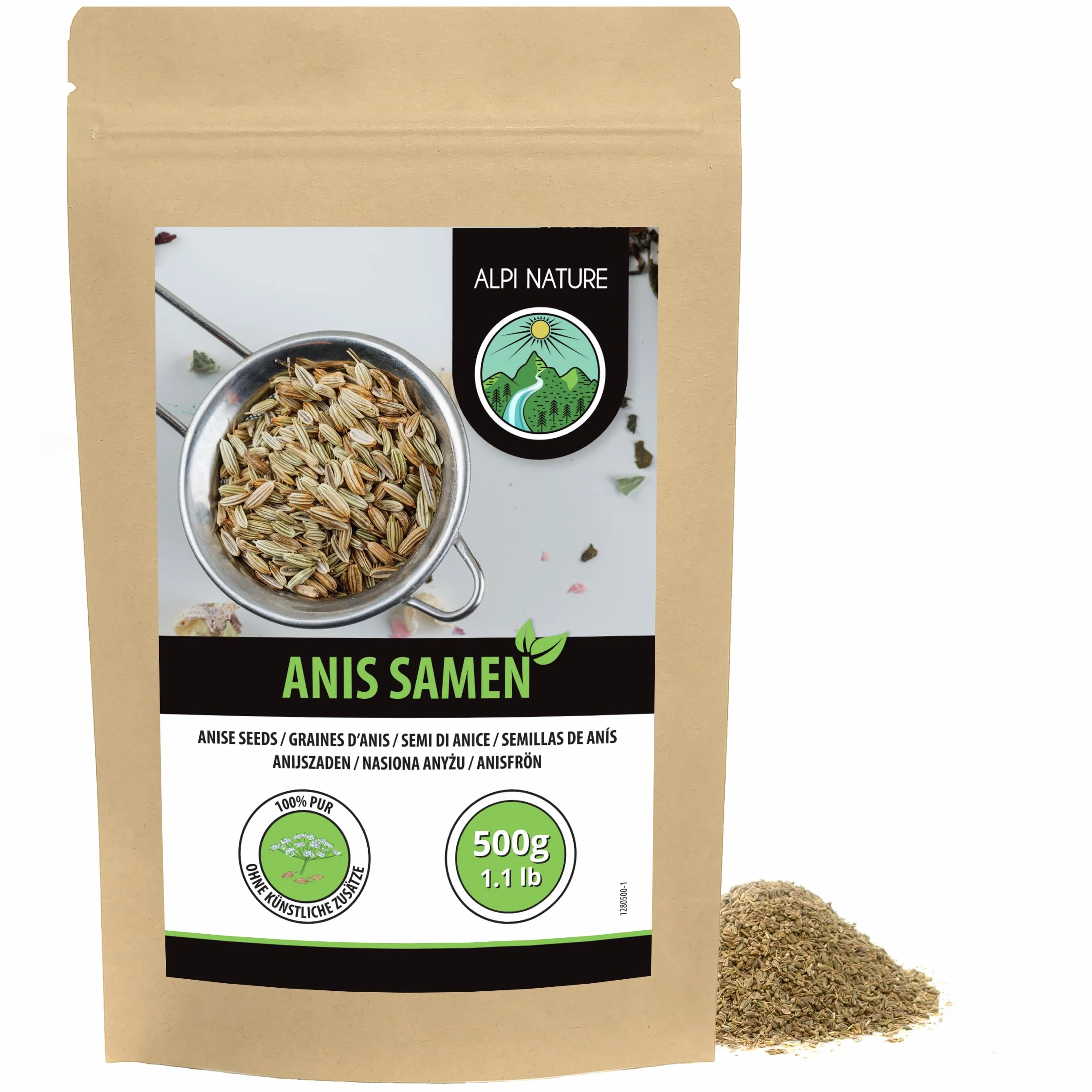 Alpi Nature ANIS nasiona anyżu 500 g 100% naturalne wegańskie