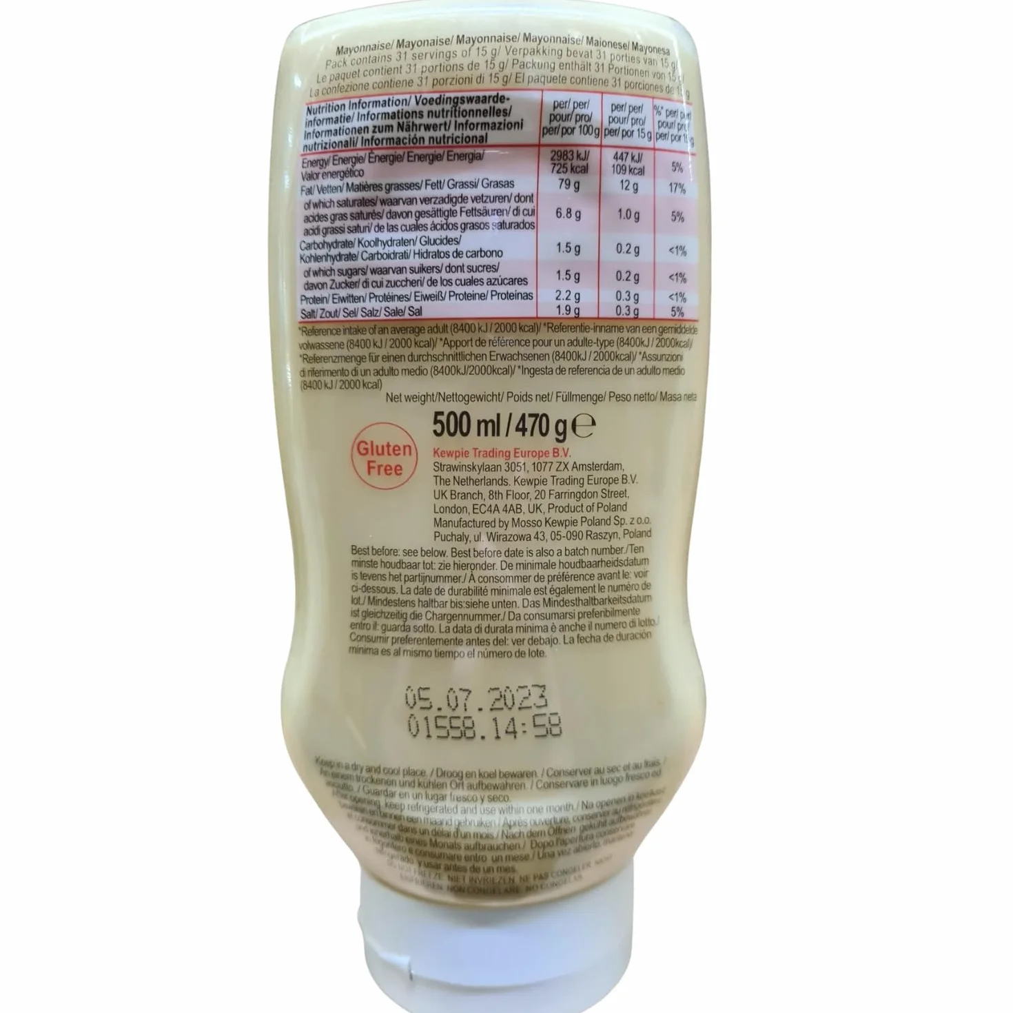 Kewpie Japoński kult – majonez oryginalny 500 ml / 470 g | QP Mayoo bez glutenu