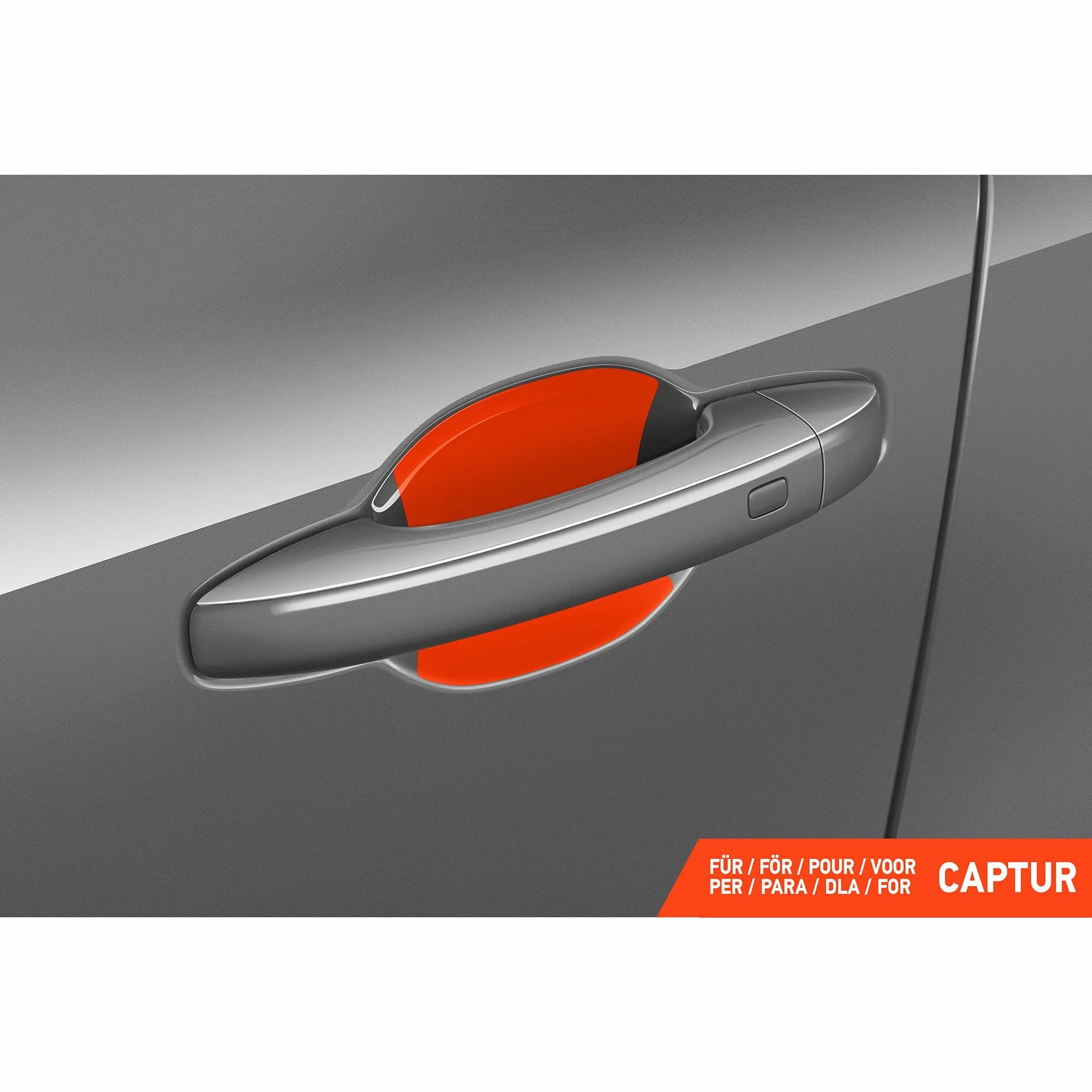Luxshield folia ochronna na klamki kompatybilny z Renault Captur II I 2020-2026 - ochrona przed zarysowaniami, folia ochronna na lakier – przezroczysta błyszcząca