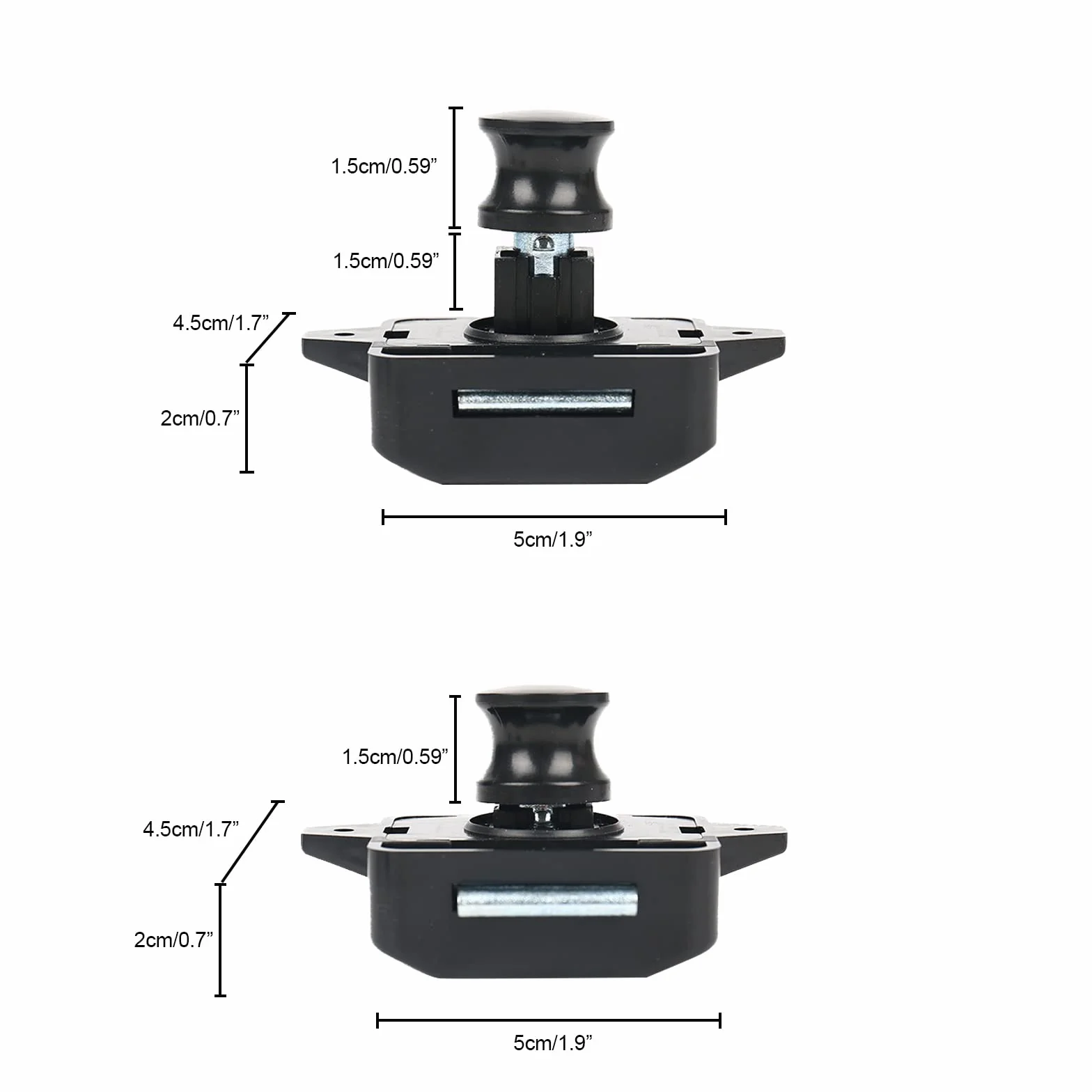 Push Button Catch, 5 sztuk blokady drzwi do kampera, kampera, vana, motorhome, jachtu, łodzi, przenośnego, metalowego, przyciskowego, obrotowego zamka, Catch Lock, przyczepy kempingowej