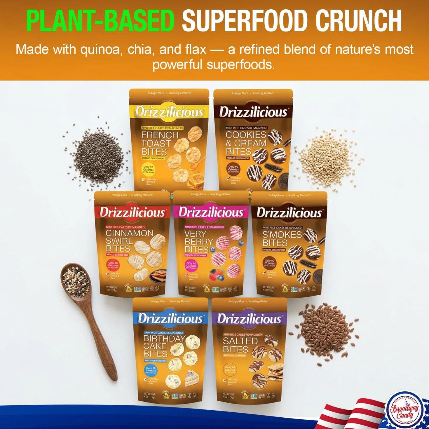 Drizzilicious Mini Rice Cake Bites Mix Różnorodny 113 g 7 sztuk