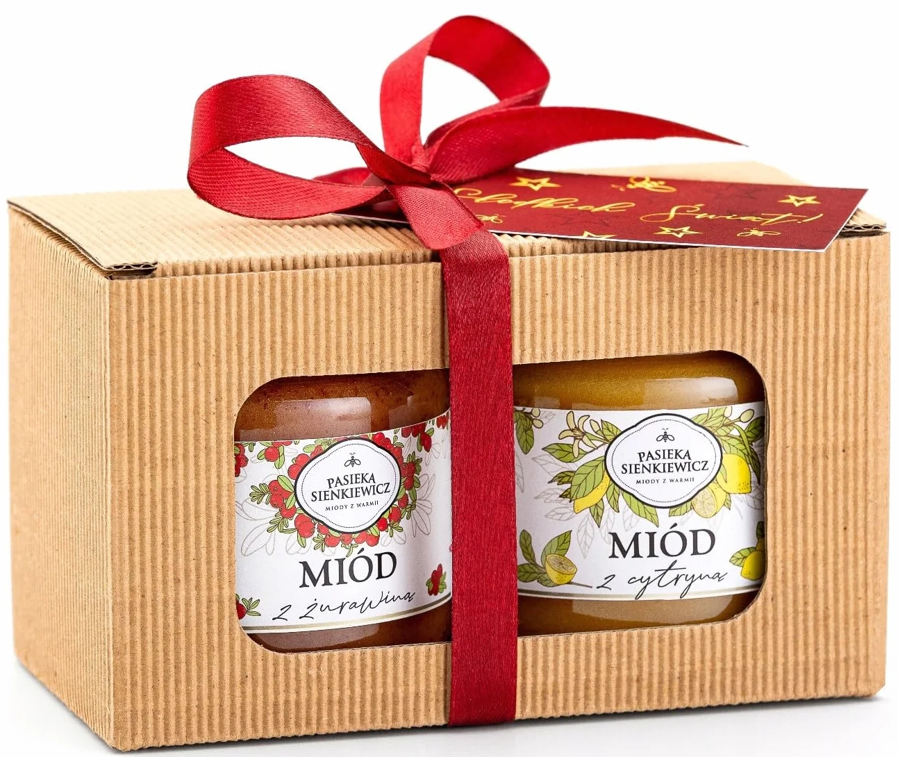 Miod Smakowy 2 x 250g Zestaw Prezentowy Naturalnych Miodów z Warmii