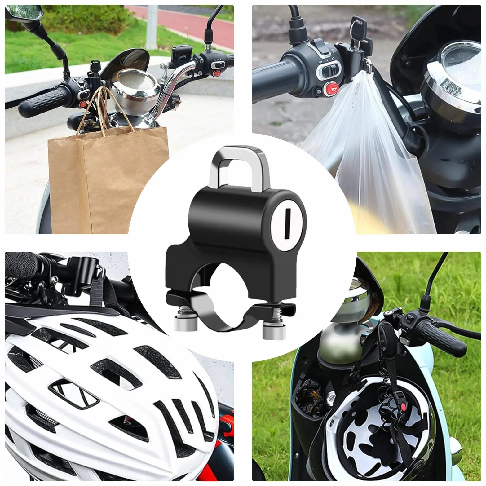 Zapięcie na kask motocyklowy 2 sztuki zabezpieczenie przed kradzieżą z 4 kluczami uniwersalny zamek z linką