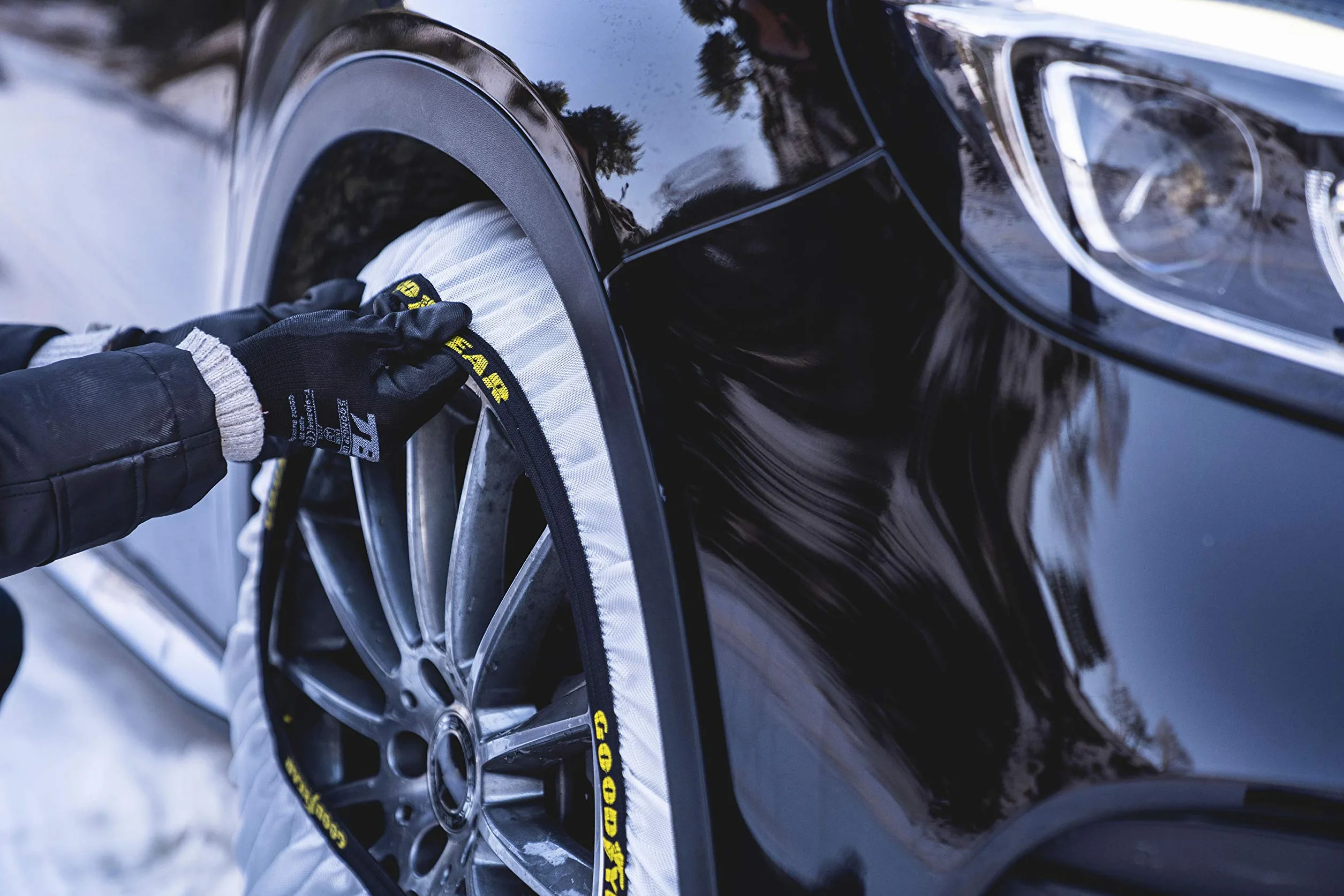 Goodyear Zestaw 2 tekstylnych łańcuchów śniegowych do samochodów Ultra GRIP Rozmiar XXL