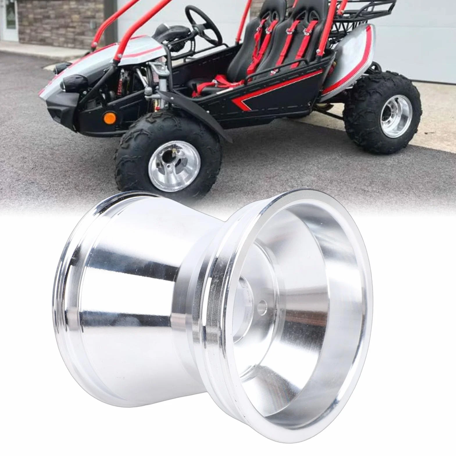 10X4 50 5-calowa Felga ATV, Wymienne Koło Gokartowe ze Stopu Aluminium o średnicy Otworu Centralnego 125 Mm, do Modeli ATV UTV Tereny z Piaskiem i Błotem