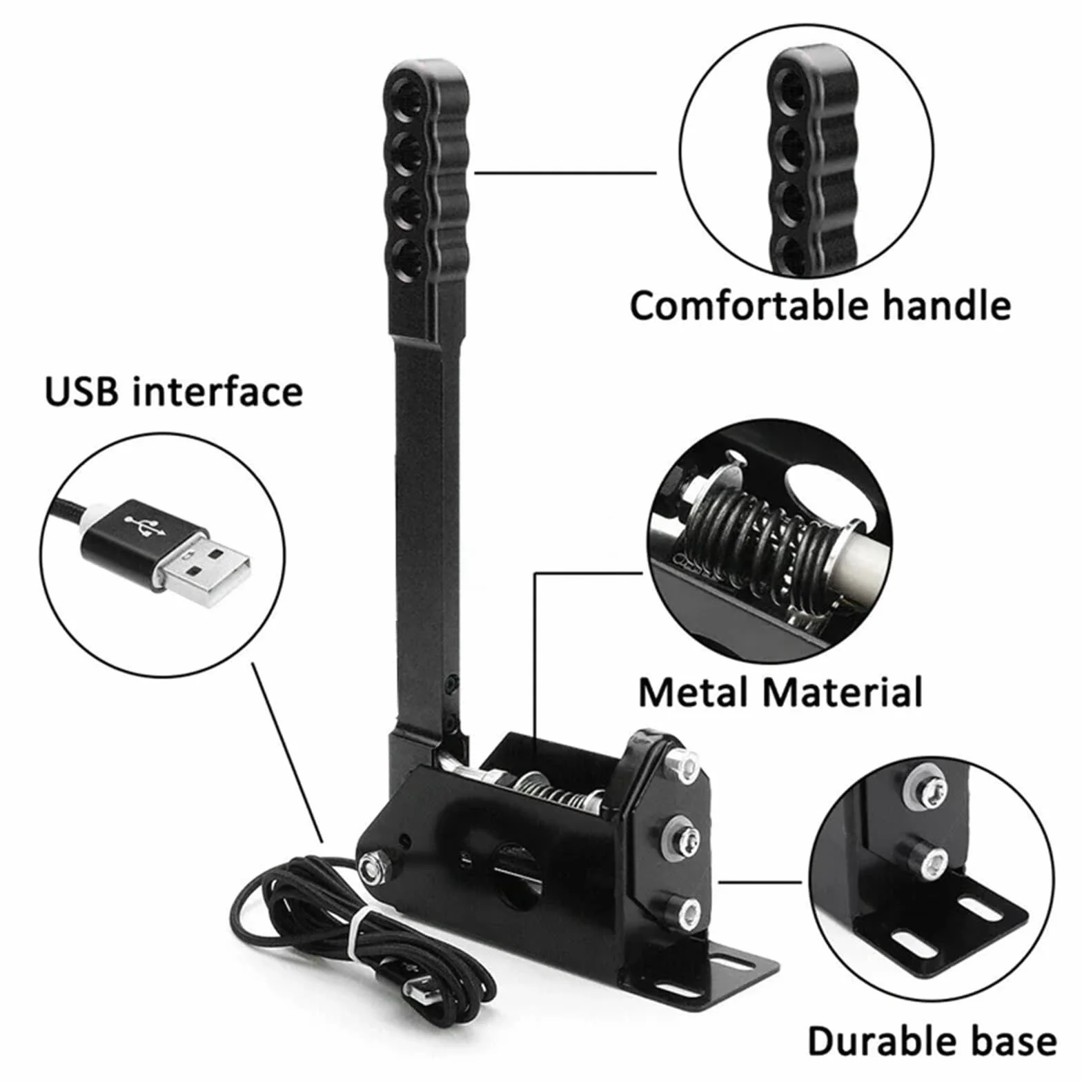 Dźwignia Hamulca Ręcznego płyta do hamulca ręczne PC 14 Bit SIM Zacisk hamulca ręcznego USB do gier wyścigowych Logitech G25/G27/G29/T300/T500 FANATECOSW do LFS DIRT Hand Hydrauliczny hamulec ręczny(