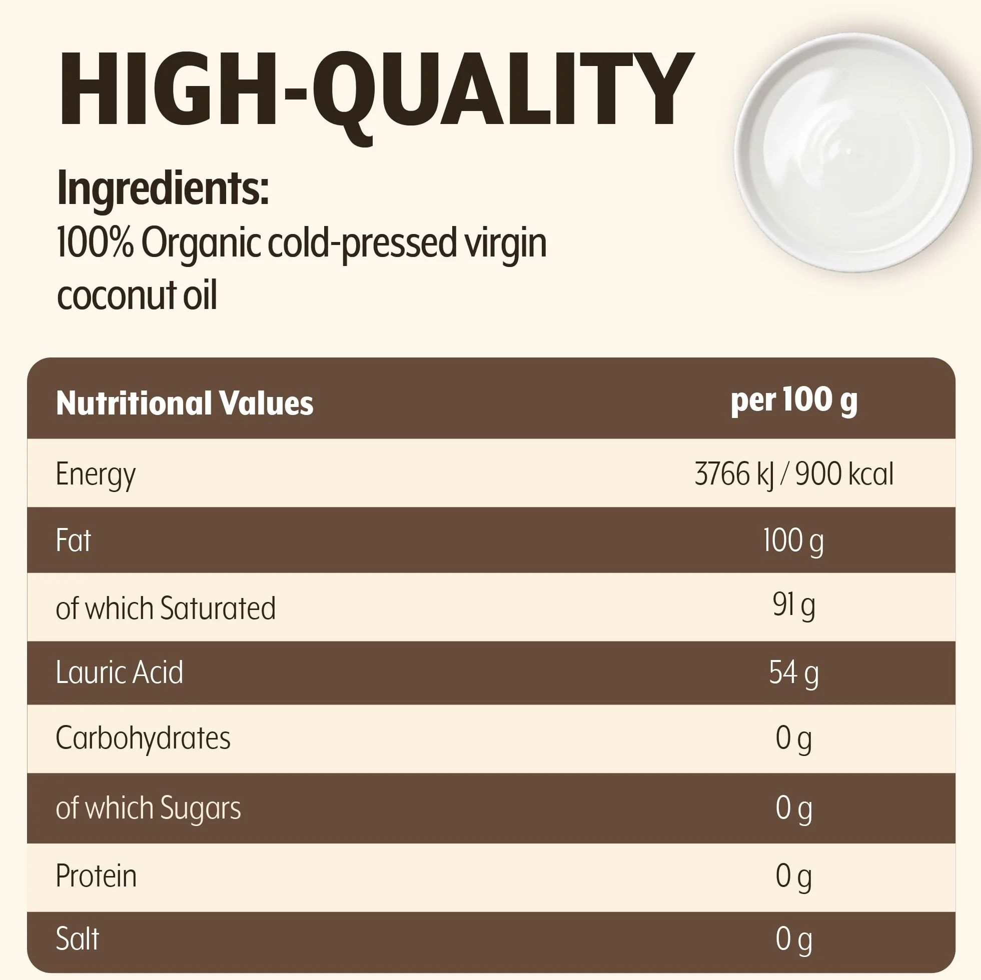 FOODIN Organiczny olej kokosowy, premium virgin i naturalny, tłoczony na zimno,organiczny olej kokosowy, najlepszy dla skóry i włosów, jakość surowej żywności - idealny do smażenia gotowania (1000ml)