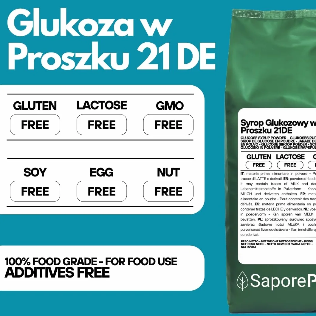 SaporePuro SYROP GLUKOZOWY w proszku 500 g glukoza do lodów sorbetów deserów