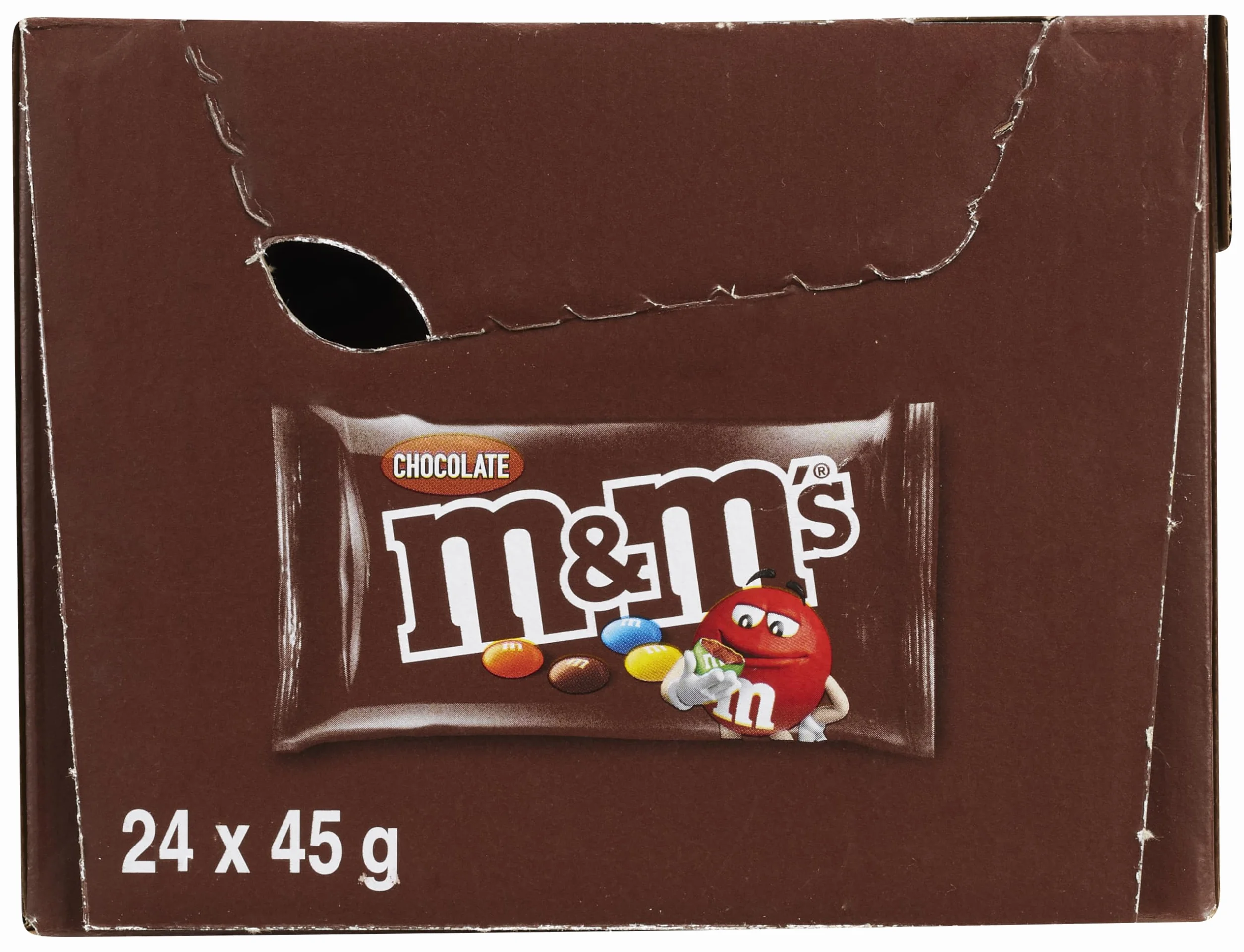 M&M'S Czekolada Mleczna Duża Pudełko, Prezenty Przekąski Wieczór Filmowy, 24 x 45 g