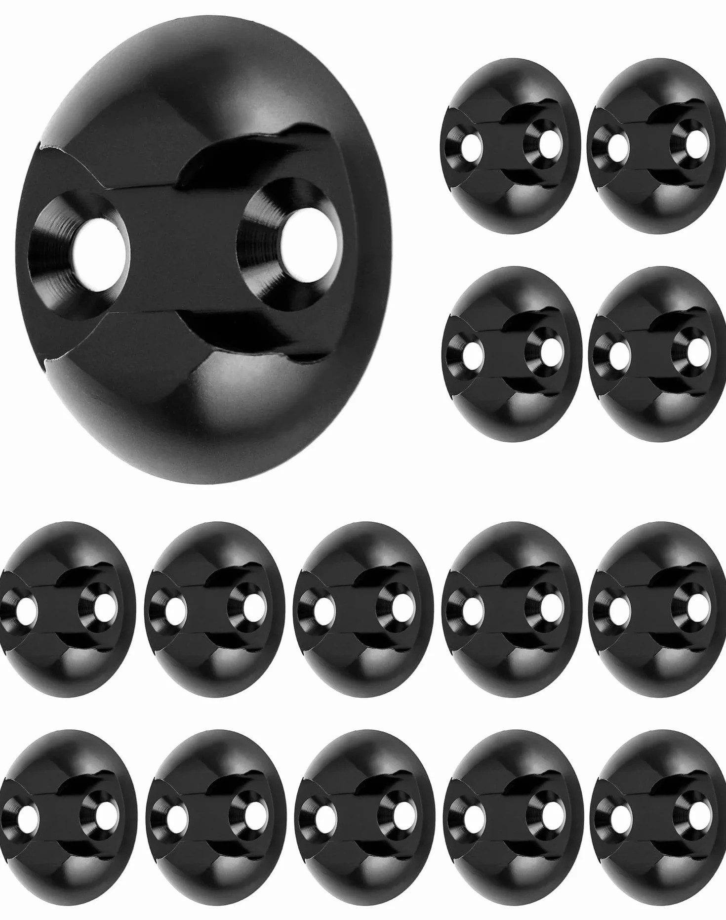 QWORK® 15x punktami mocowania płyt szynowych do samolotów, przyczep kempingowych, furgonetek, karetek pogotowia itp. -elastyczny sposób zabezpieczania ładunków (45 mm)
