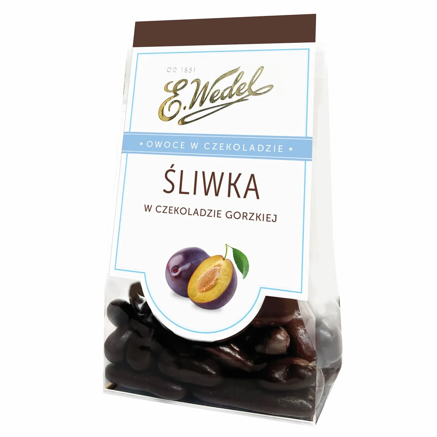 E.Wedel Sliwki w czekoladzie gorzkiej 100 g