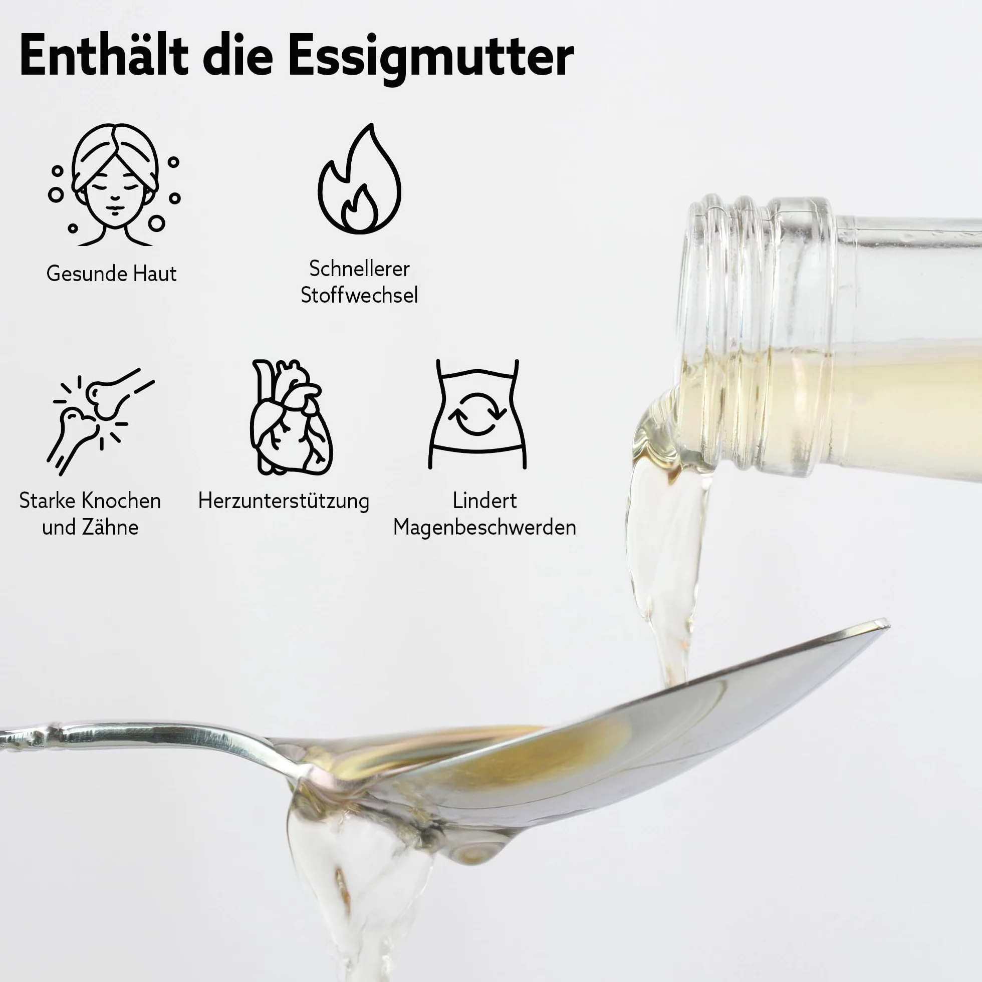 BIONATURO Organiczny ocet jabłkowy 6% 500ml - Ocet z ekologicznych Jabłek - Naturalnie mętny - Niefiltrowany, bogaty w składniki odżywcze - idealny do gotowania, diety i zdrowia - Ocet wegański