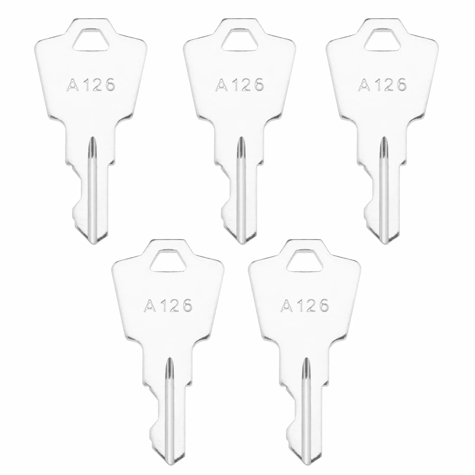 Create idea Zapasowy metalowy klucz zapłonowy A126, kompatybilny z APEM, kompatybilny z KAC i kluczykiem startowym ELEDIS, 5 szt