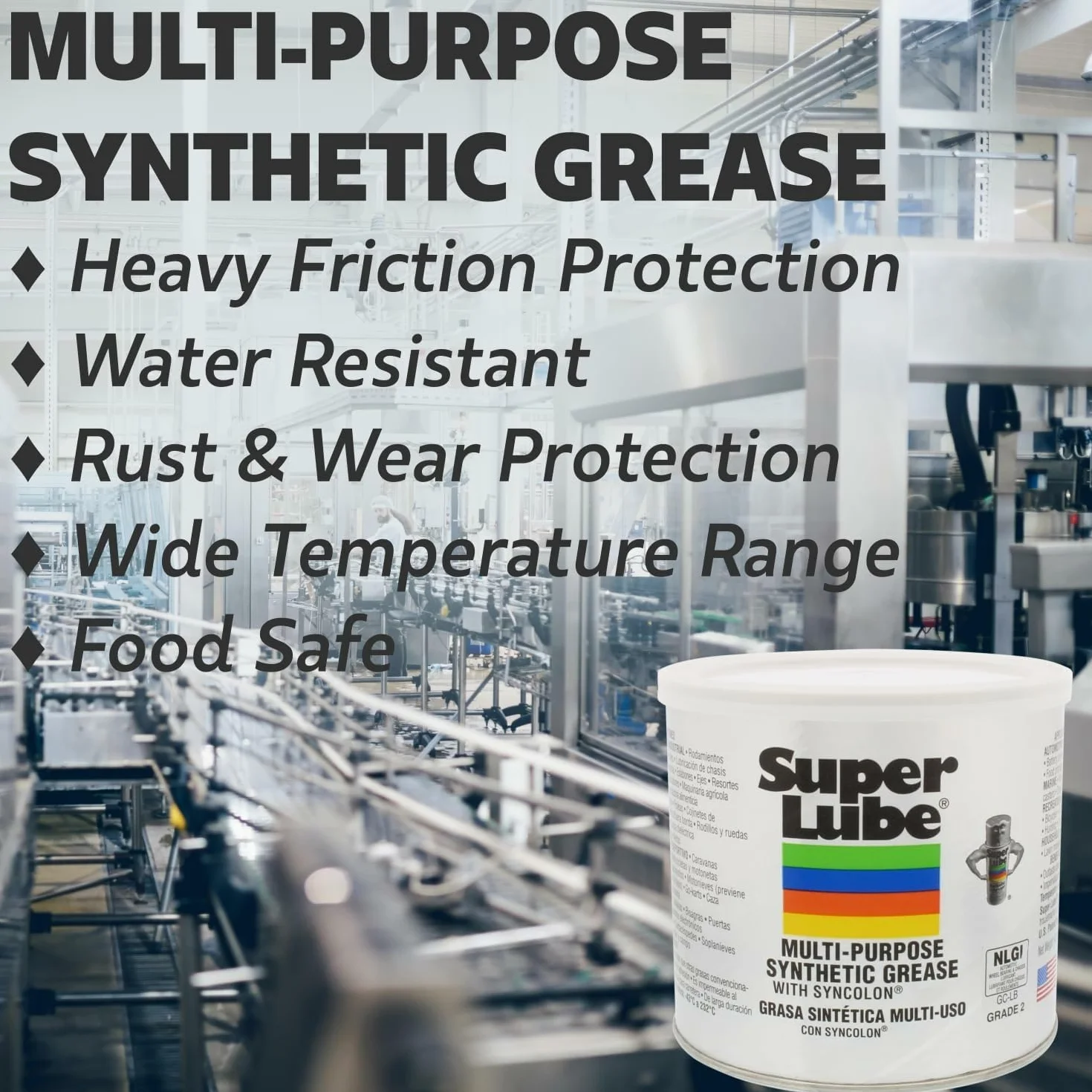 Super Lube 41160 Synthetic Grease NLGI 2 14,1 oz Canister