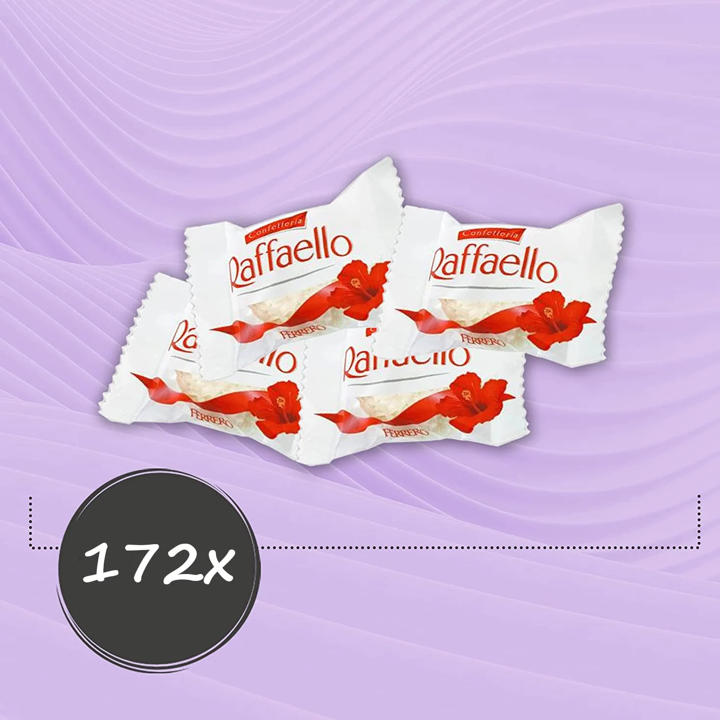 Genussleben Pudełko XXL Ferrero Raffaello 1300 g 128 sztuk praliny z białym kremem mlecznym migdały kokos