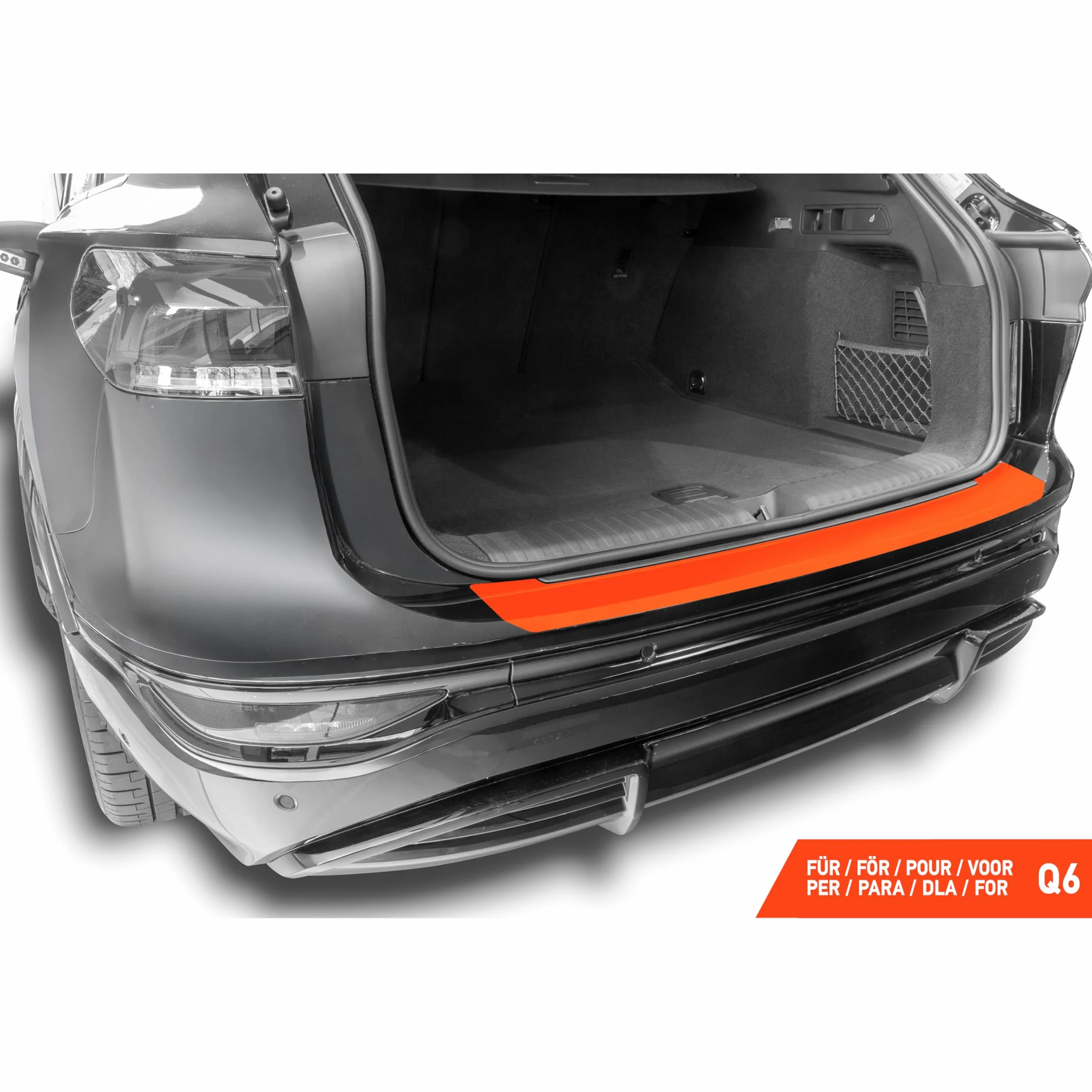 Luxshield folia ochronna na krawędź załadunkową kompatybilny z Audi Q6 SUV e-tron GF I 2024-2026 - ochrona przed zarysowaniami, folia ochronna na lakier - przezroczysty błyszczący
