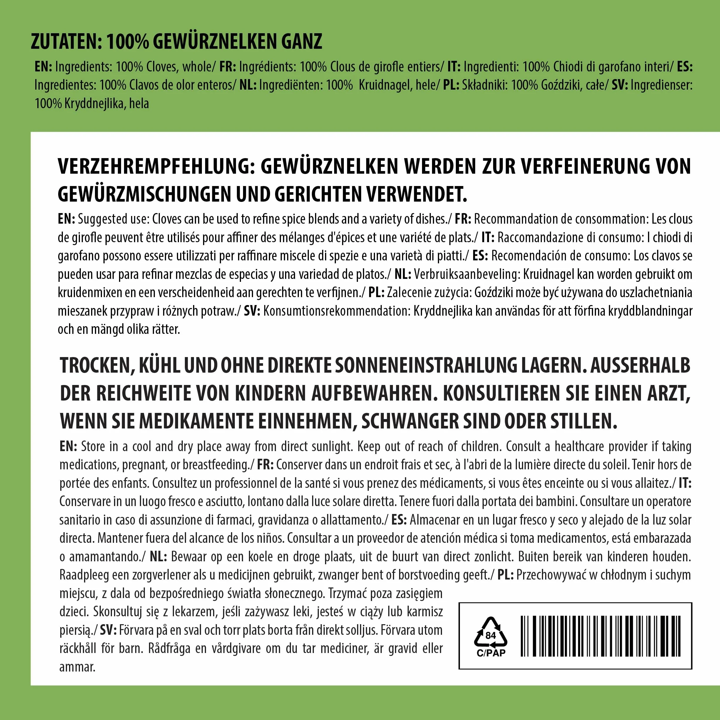 Alpi Nature Goździki Całe 250g, Suszone Pąki, Przyprawa do Gotowania