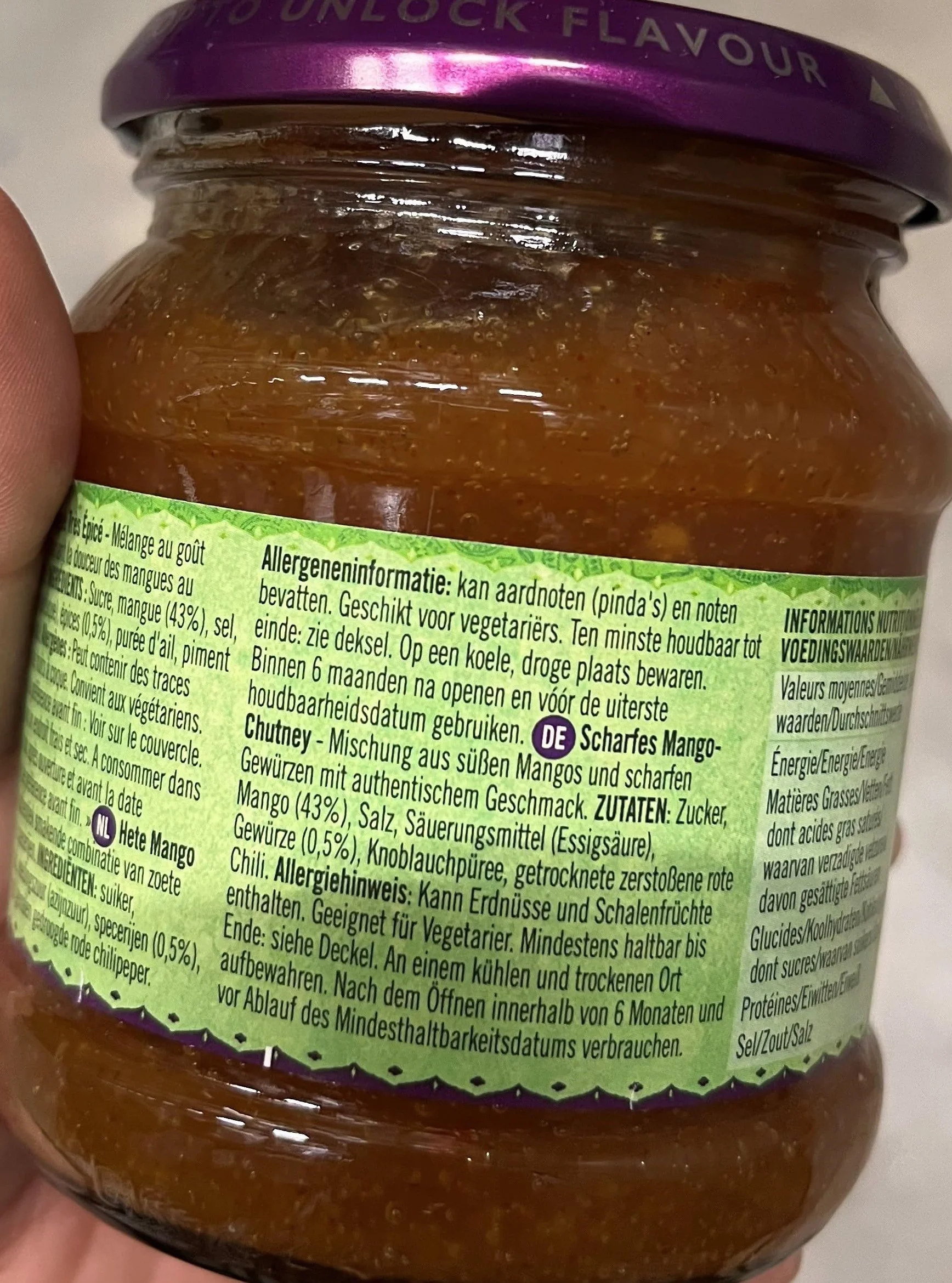 PATAK'S Hot Mango Chutney 340 g 6 sztuk