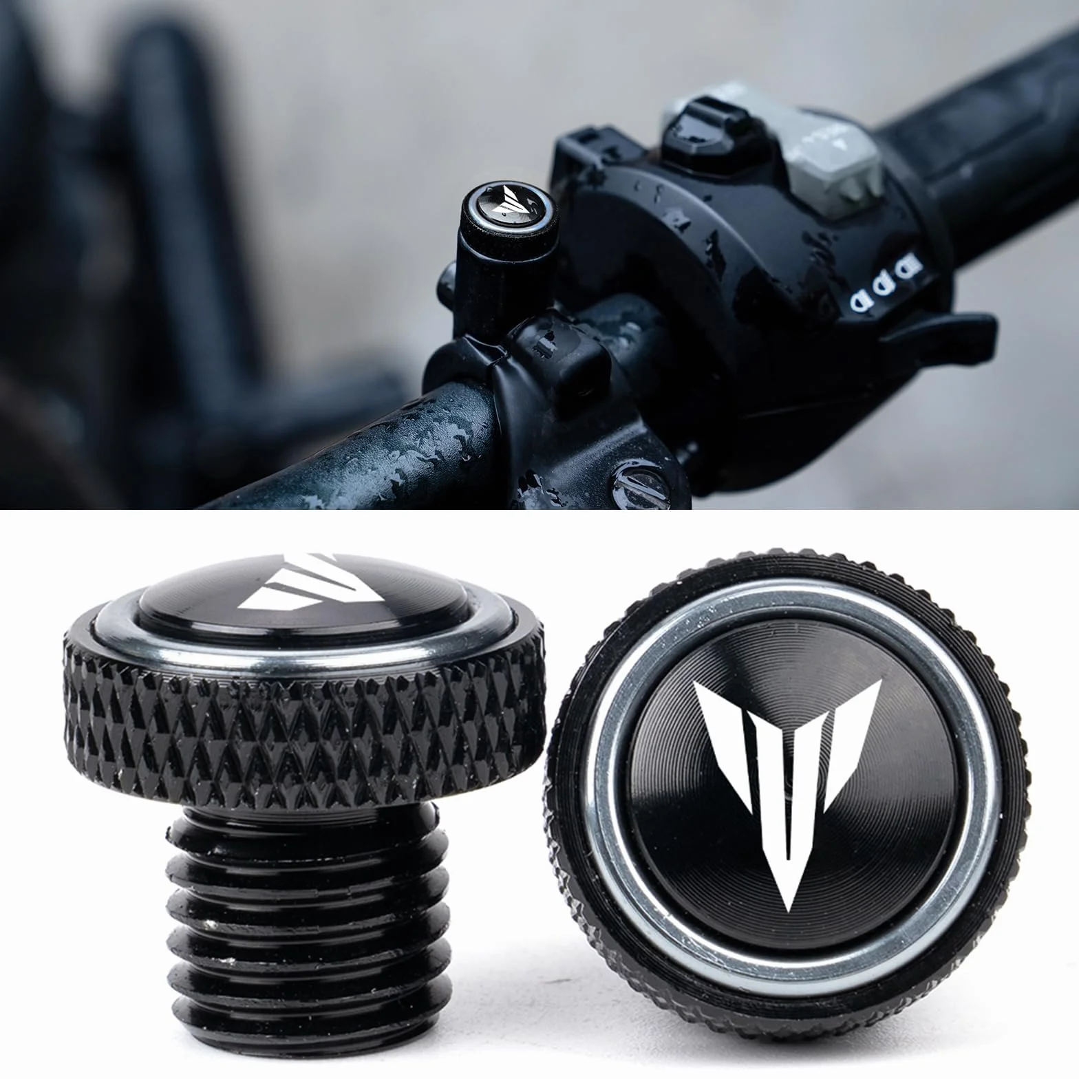Śruby zaślepki otworu lustrzanego M10x1,25 CNC do Yamaha MT07 MT09 MT10 FZ09 FZ07 (szary)