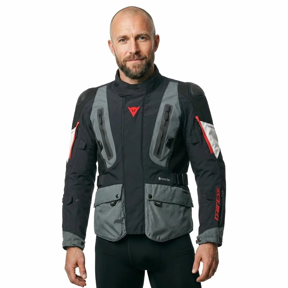 Dainese Carve Master 4 Gore-Tex wodoodporna kurtka motocyklowa, czarny/szary/czerwony, 50