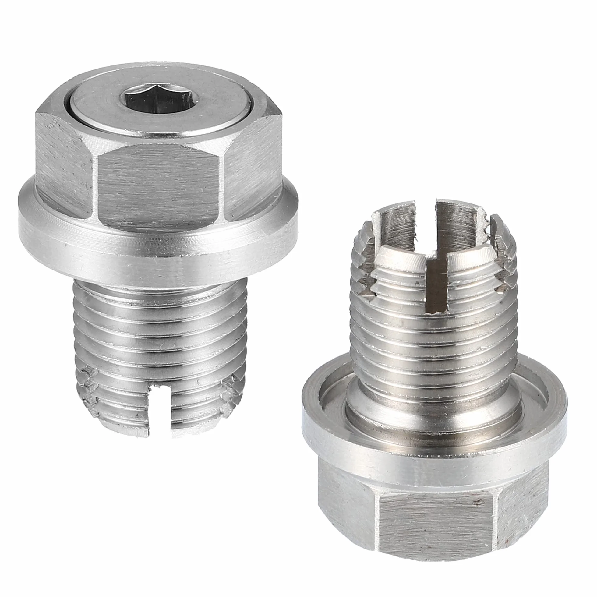 ABSOPRO Zestaw śrub spustowych oleju ze stali nierdzewnej samogwintujący M14.1-1,25 x 15 mm
