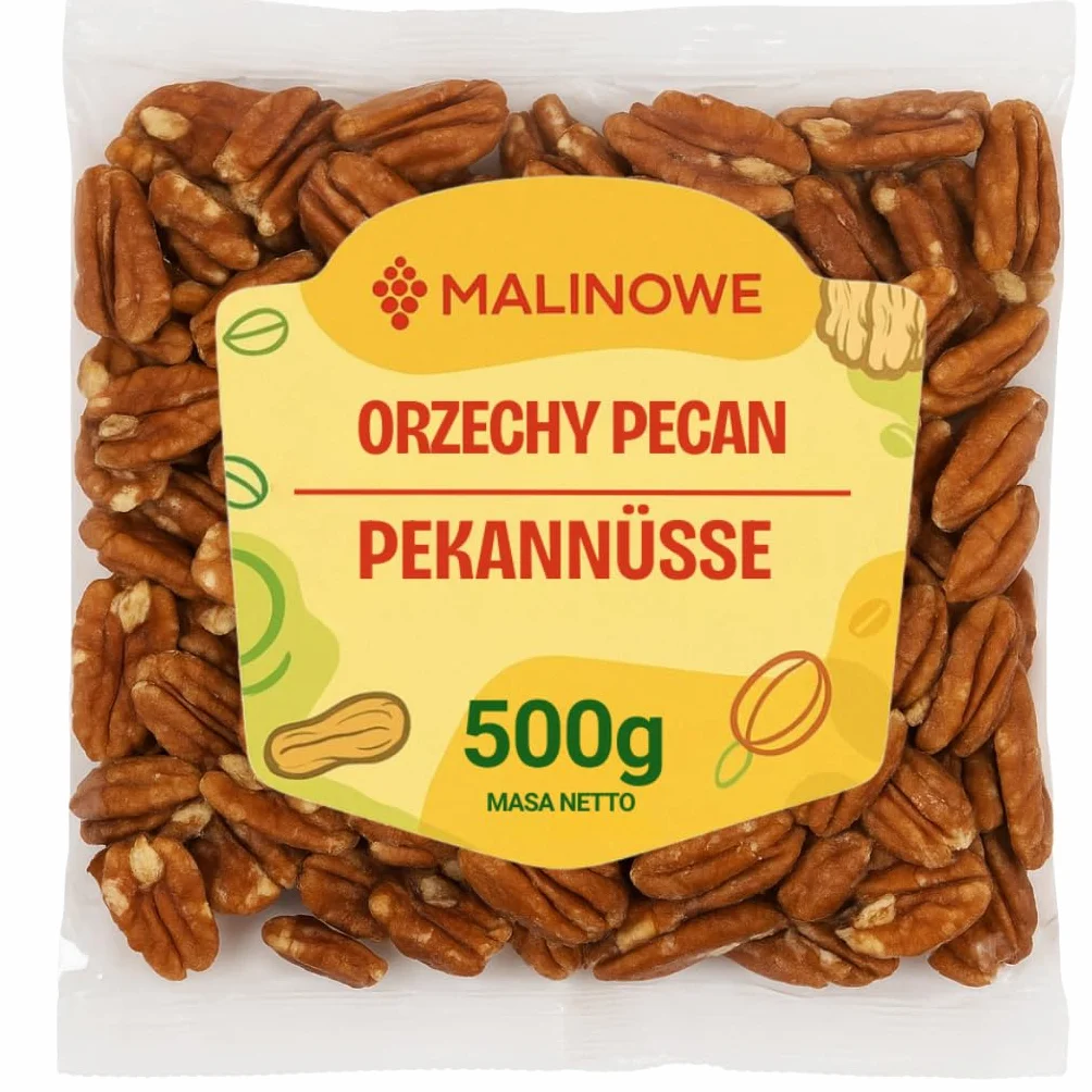 ORZECHY PECAN Malinowe 500g