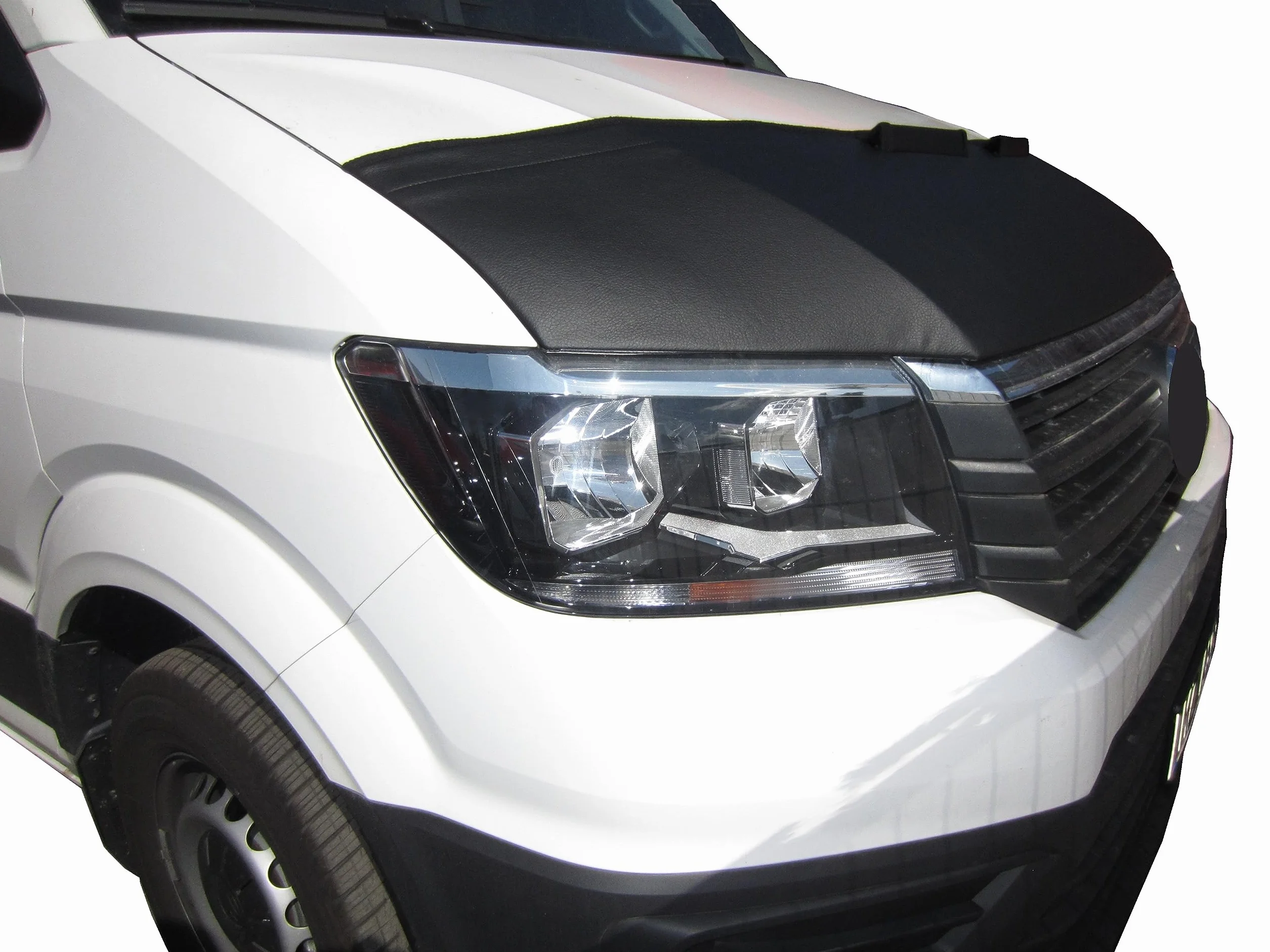 Auto-Bra AB3-00429 osłona maski pasuje do VW Volkswagen Crafter - MAN TGE od 2017, Czarny (Black), Ochrona przed deszczem i owadami, Front