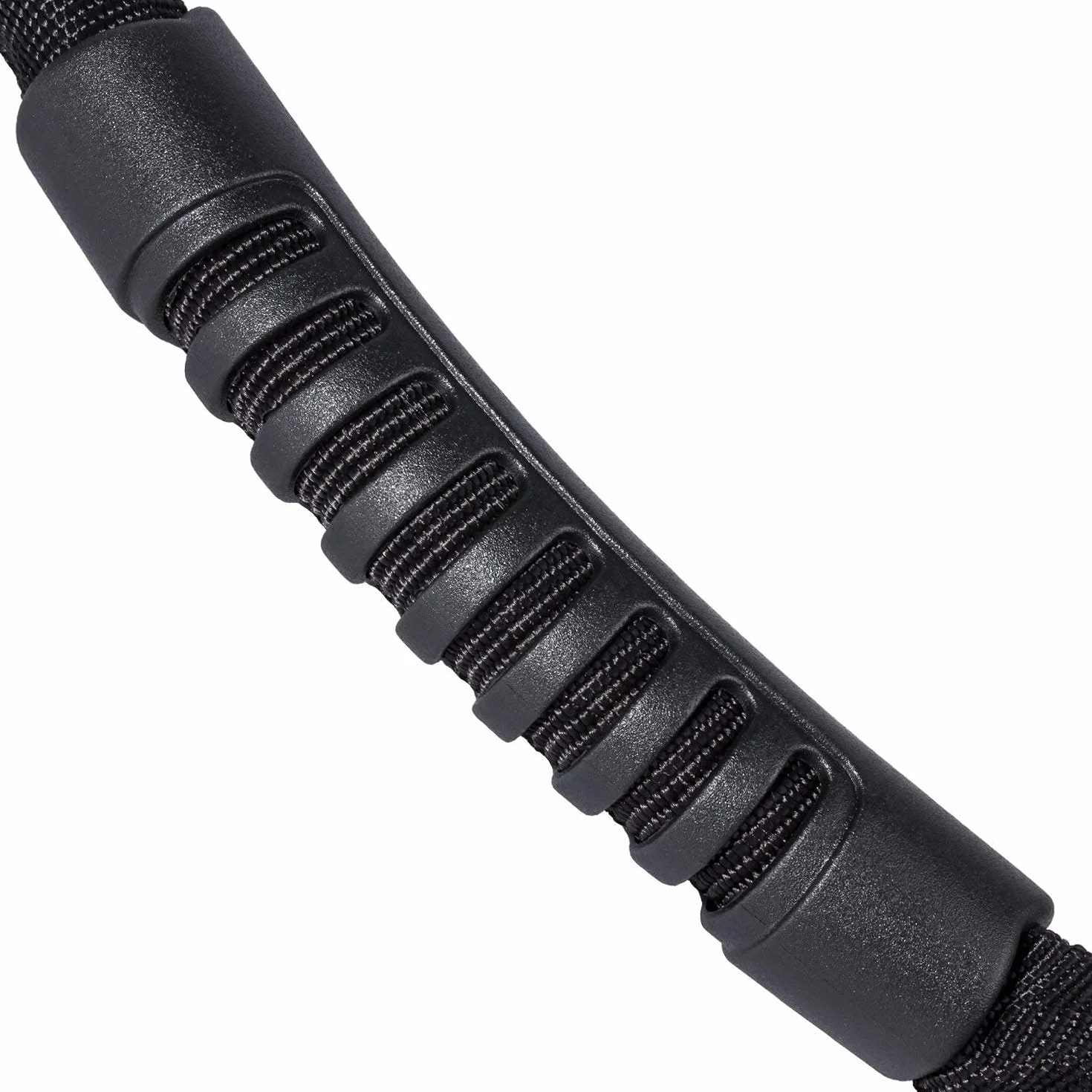 2 szt. Rama uchwytu samochodowego zmodyfikowany uchwyt do drzwi dachowych lina do ciągnięcia antypoślizgowa/pasuje do Jeep Wrangler 1987-2019 YJ TJ LJ JK JL (czarna)