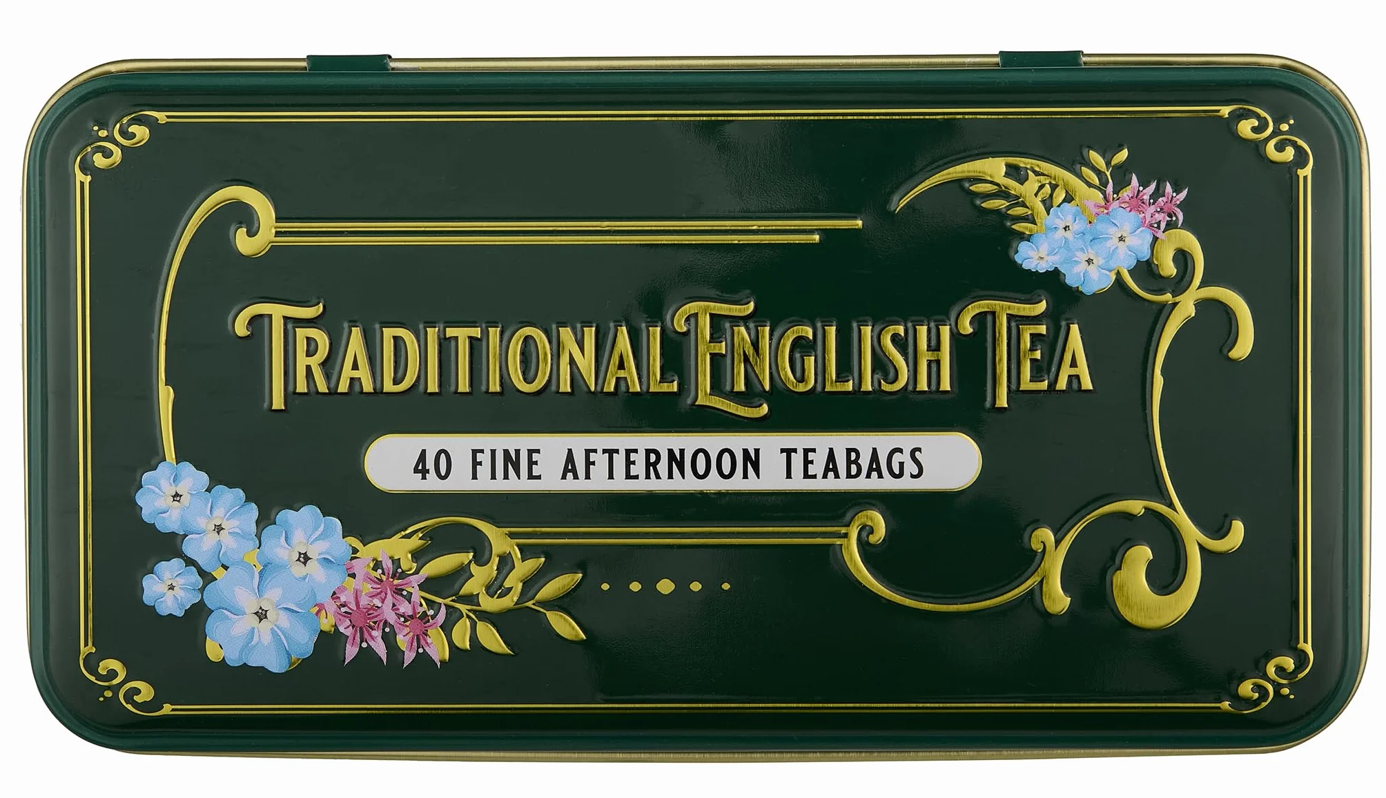 New English Teas Vintage wiktoriańska puszka na herbatę z 40 angielskimi popołudniowymi herbatkami