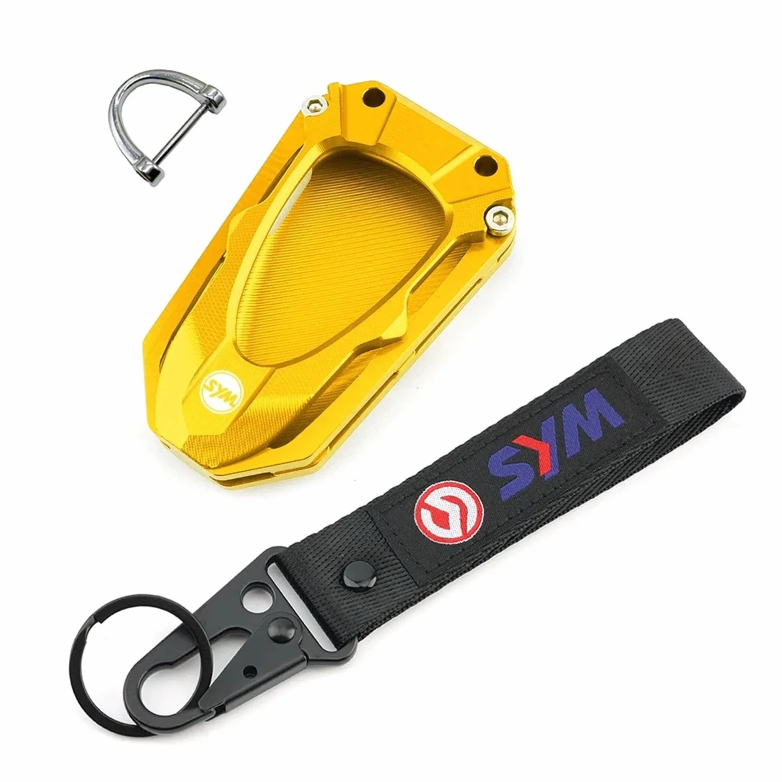 Pokrowiec na klucze do Sym Jetx Jet X 125 150 X125 X150 etui na klucze obudowa akcesoria ochronne brelok na klucze CNC części motocyklowe (1 zestaw złoty)