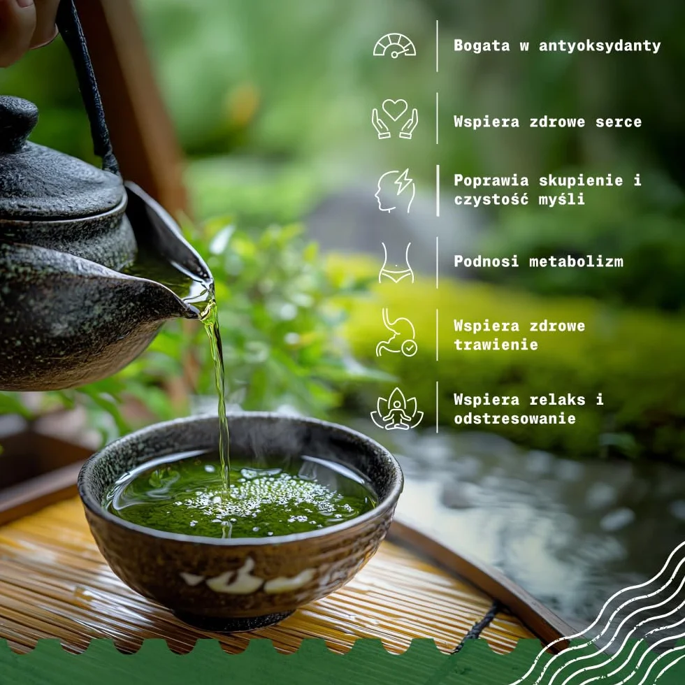 NaturaleBio Zielona Herbata Sencha Japońska Bio 200g - Organiczna Herbata Liściasta Pierwszego Zbioru