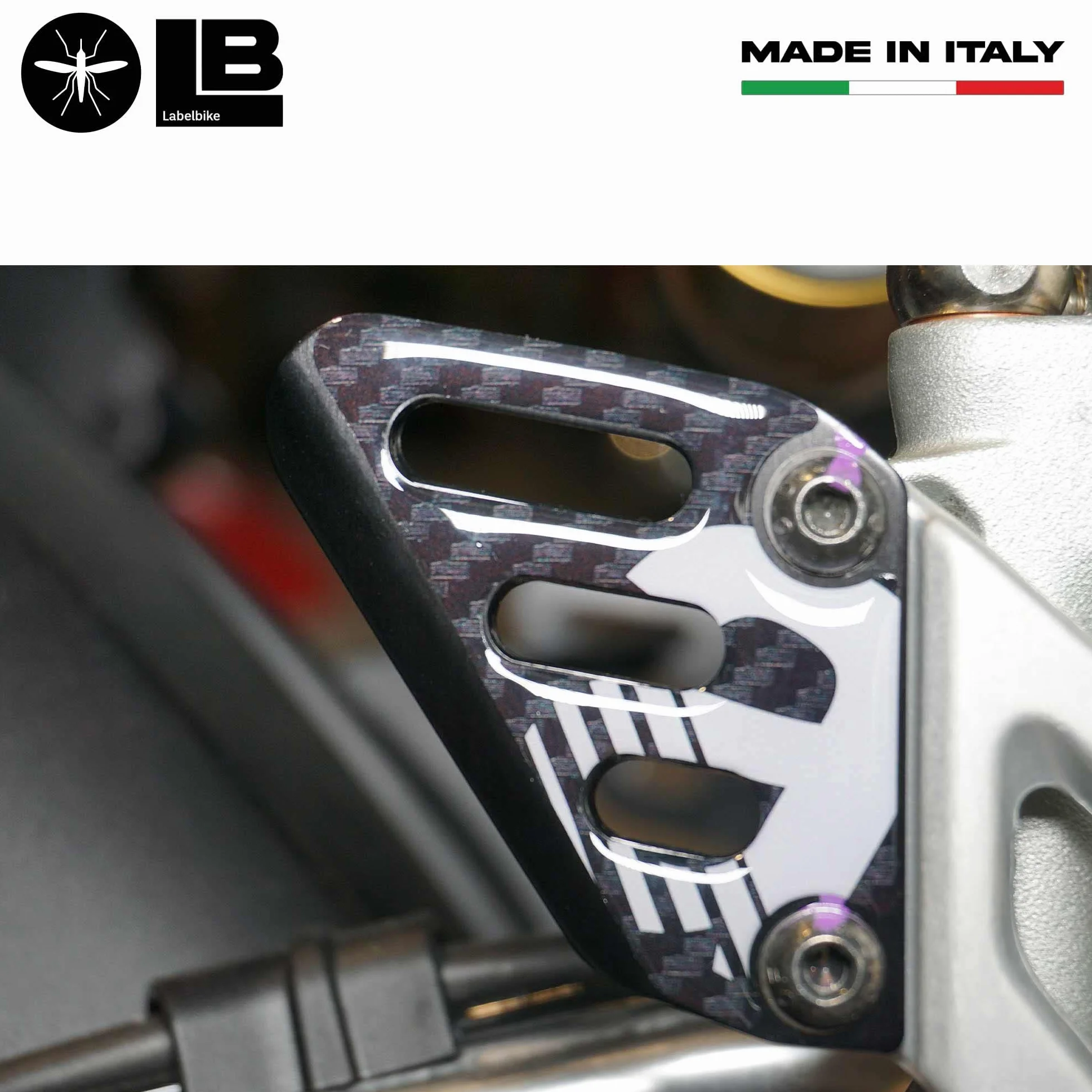 labelbike - Naklejki 3D Osłony progów Podnóżki Motocyklowe kompatybilny z Aprilia RSV4 1100 i RSV4 Factory 2021-2022